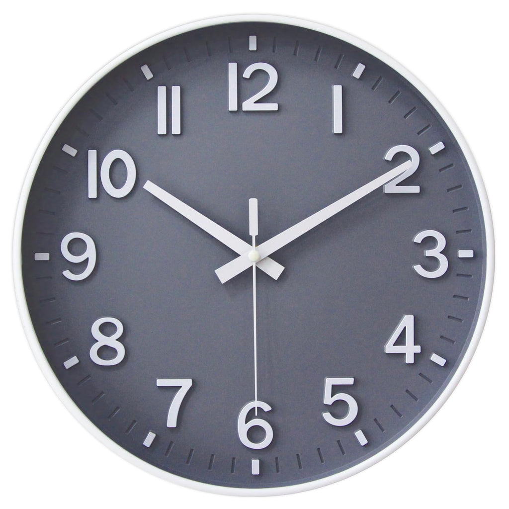 Wall Clocks Battery Operated - 12 inch Silent Non Ticking Modern