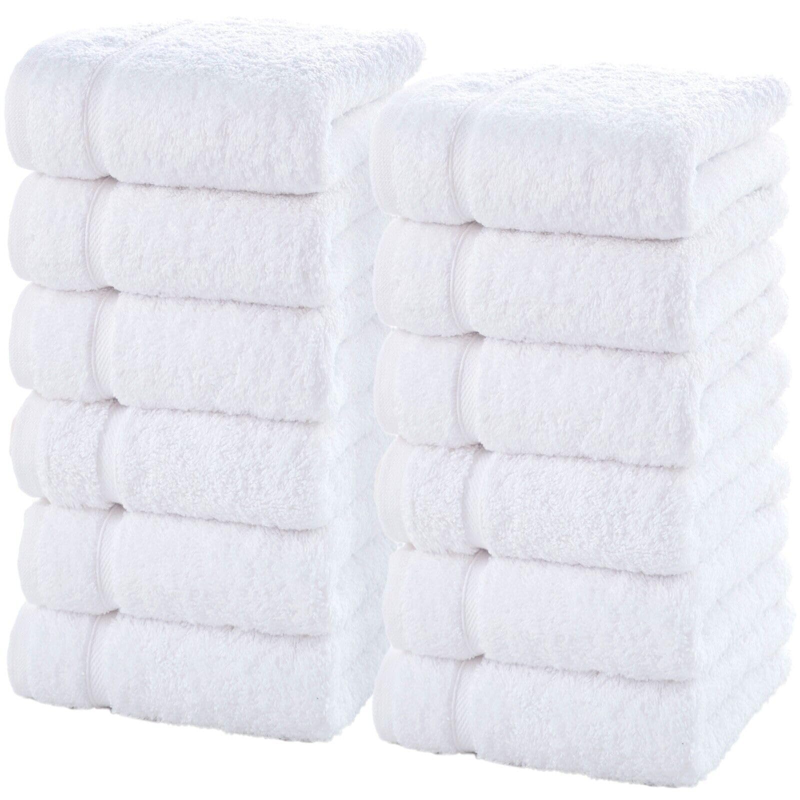 Linen Bath Towels Set for Bathroom Original Turkish Cotton Soft, Absorbent and Premium 2 Bath Towels, 2 Hand Towels, 2 Washcloths