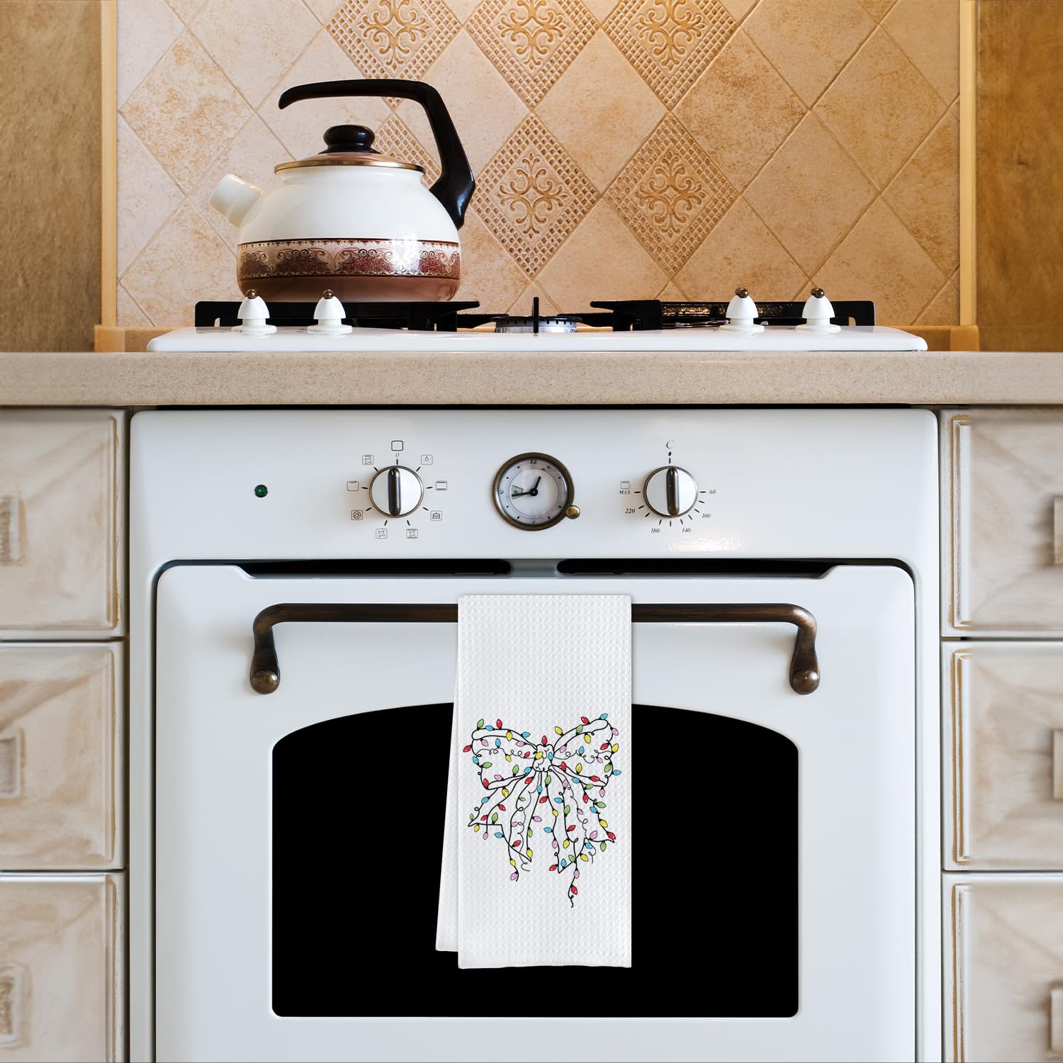 Lace Bow Dish Towels,Tea Towel, Bathroom Decor 16 X 24 Set of 2