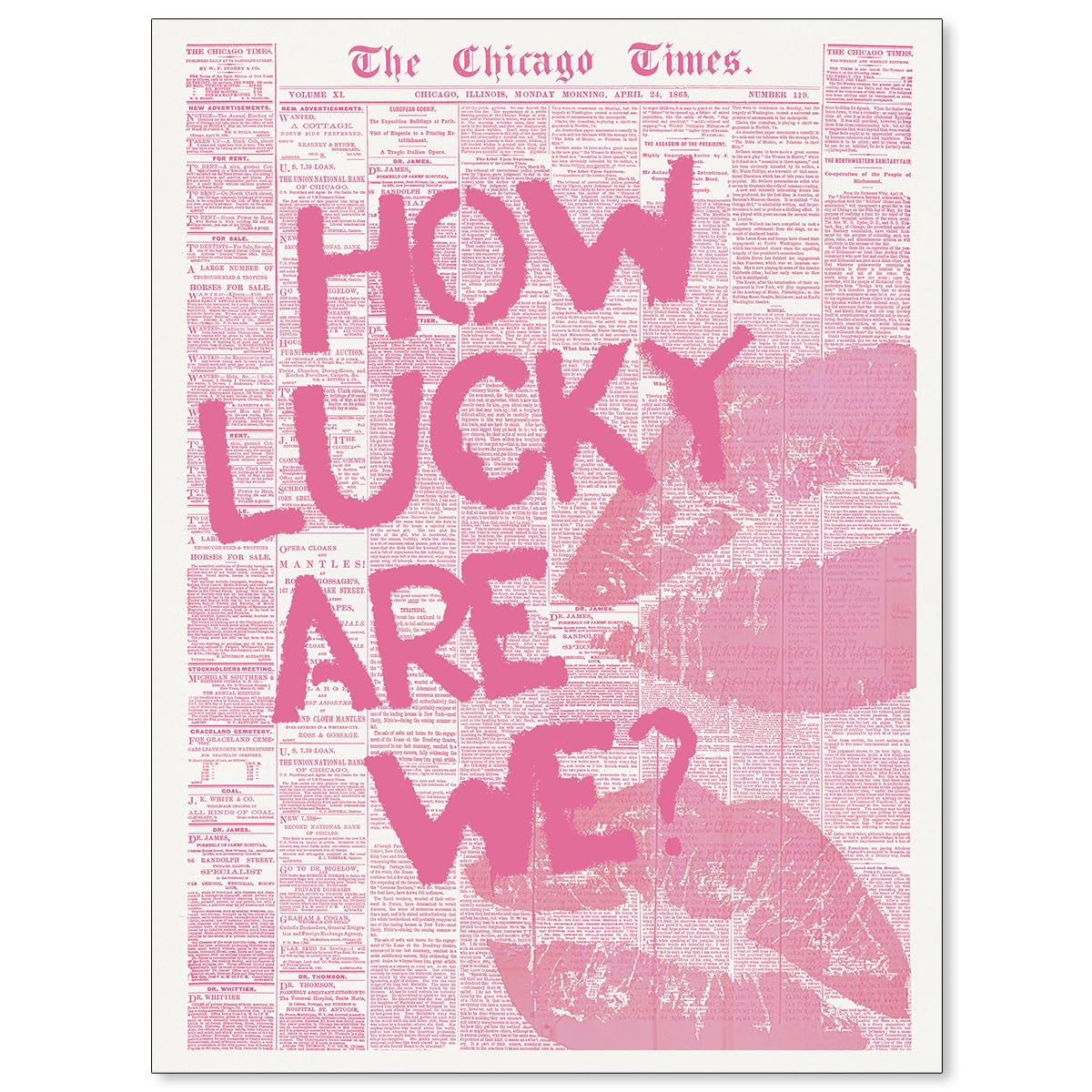 Wall Art Retro NewsPaper Posters Print Unframed or Framed Funky Preppy Apartment Room Dorm Decor