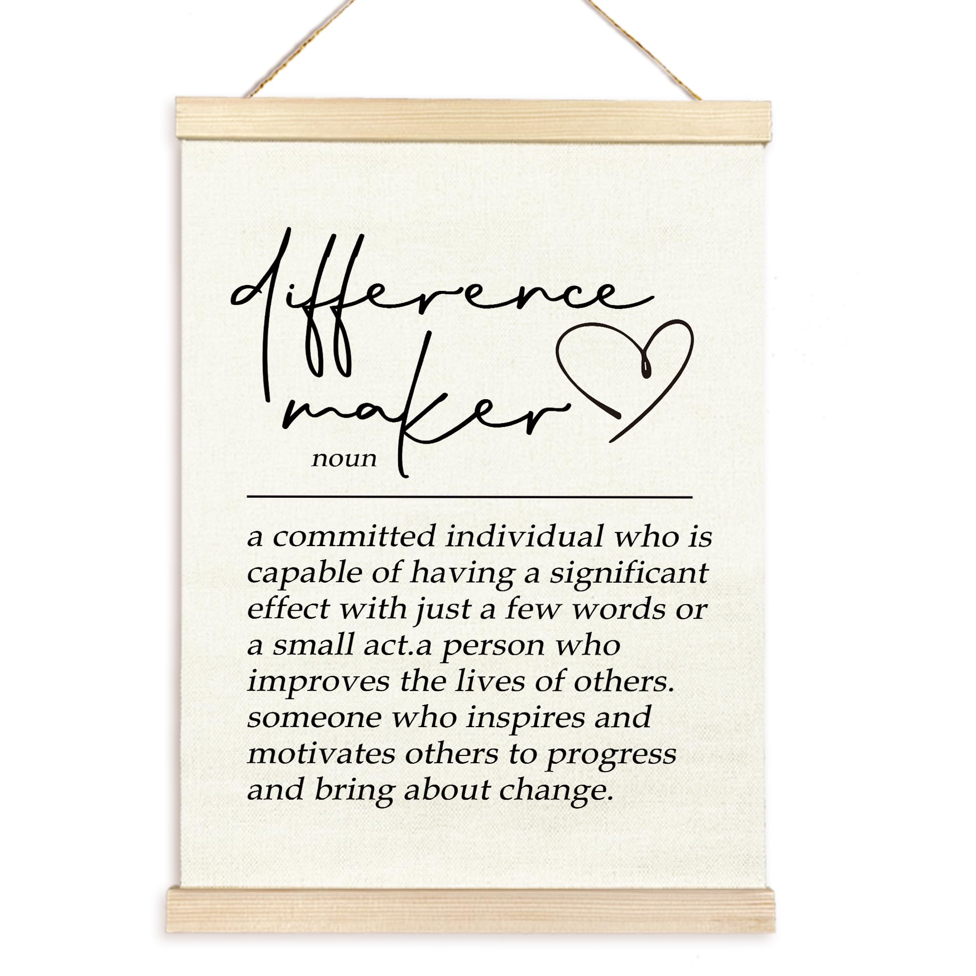 Inspirational Quote Be The Person You Want to Work With Poster Hanger Frame Wooden Canvas Artwork