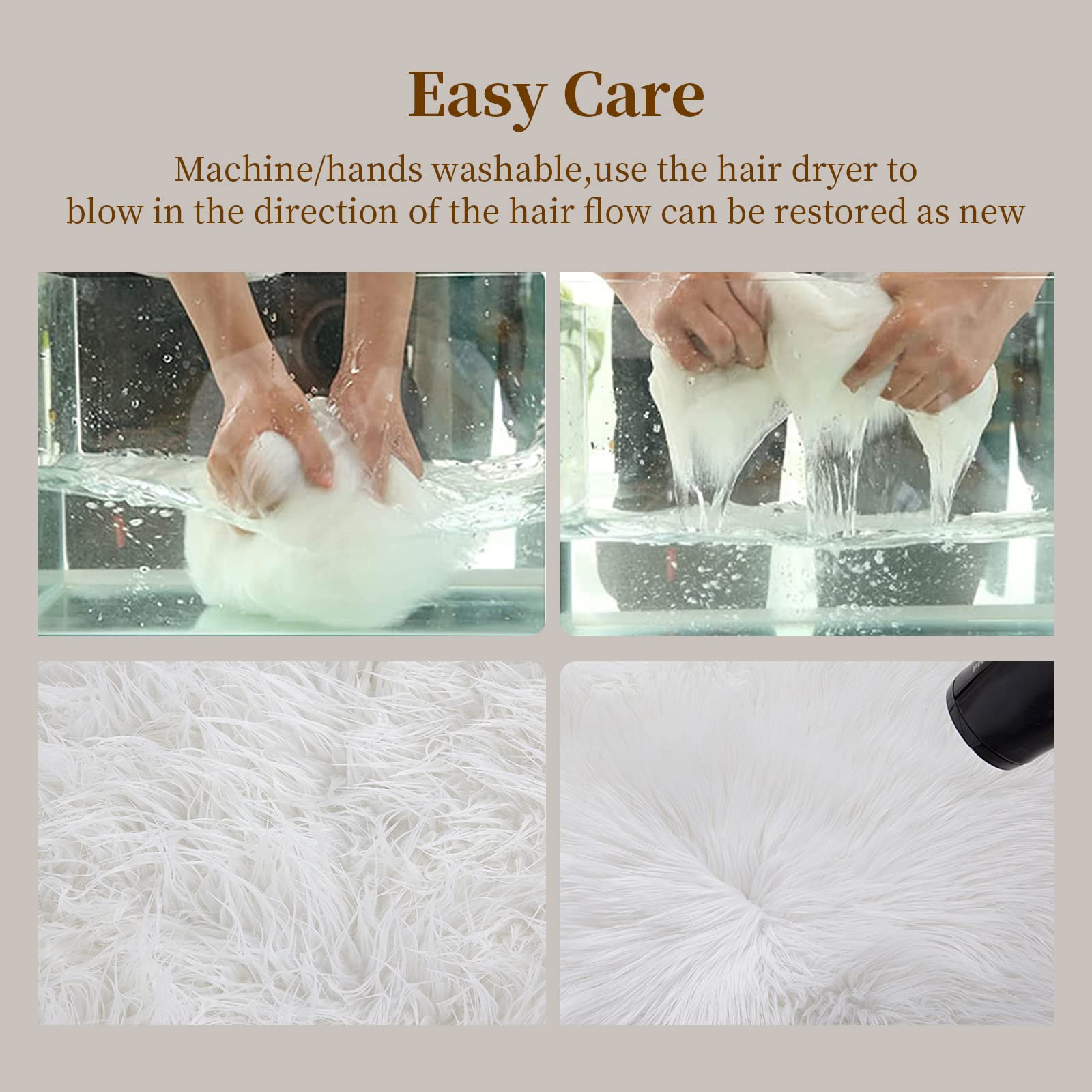 Faux Fur Heart Shaped Area Rug for Living Room Bedroom, Soft Large Pink Faux Sheepskin Play Carpet, 4 x 6