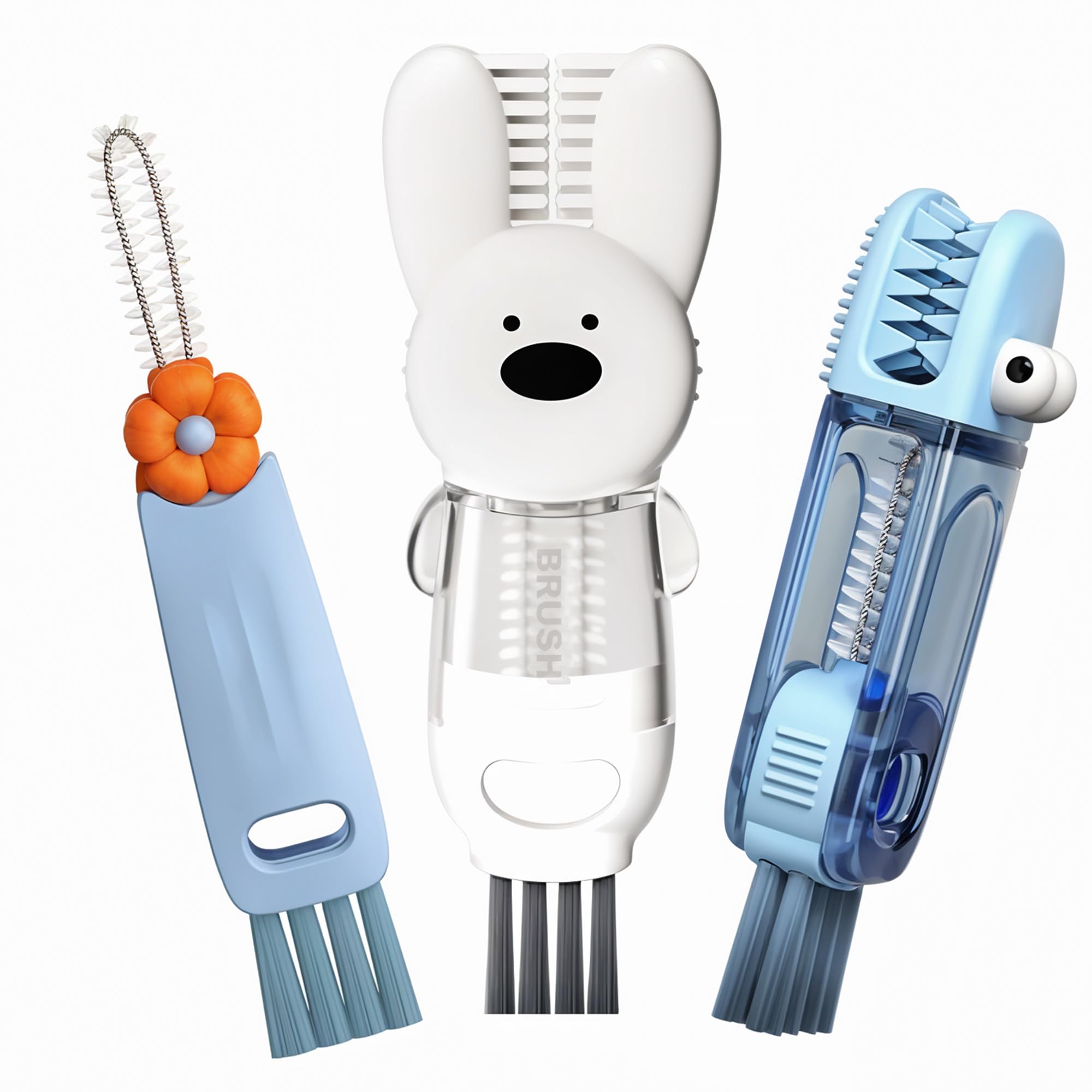 Cup Lid Cleaning Brush, 3 in 1 Cup Cleaner Brush New Multifunctional Lid Cleaner Lid Brush Cleaning Tool Multipurpose