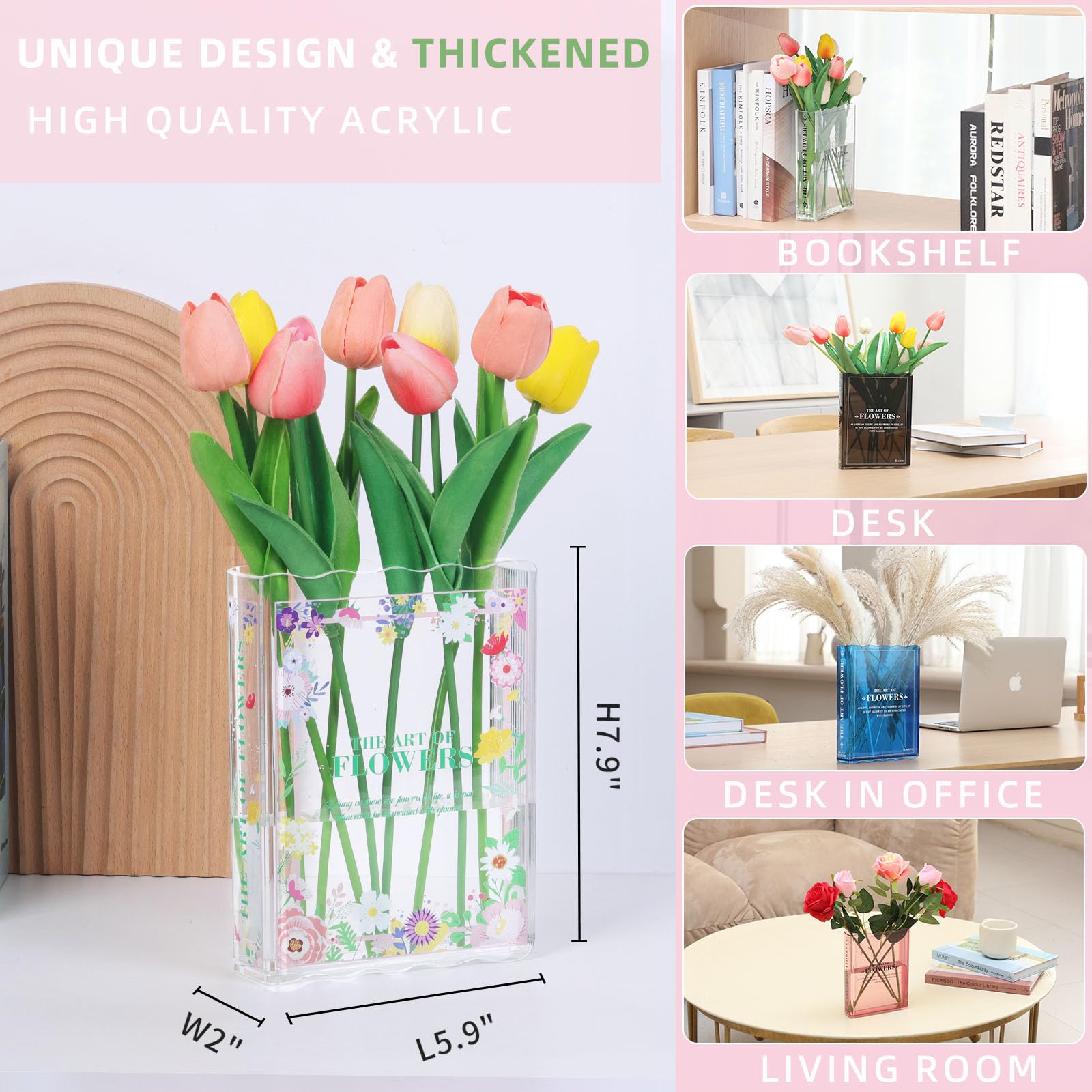 New Book-Shaped Flower Vase â€?Aesthetic Decor