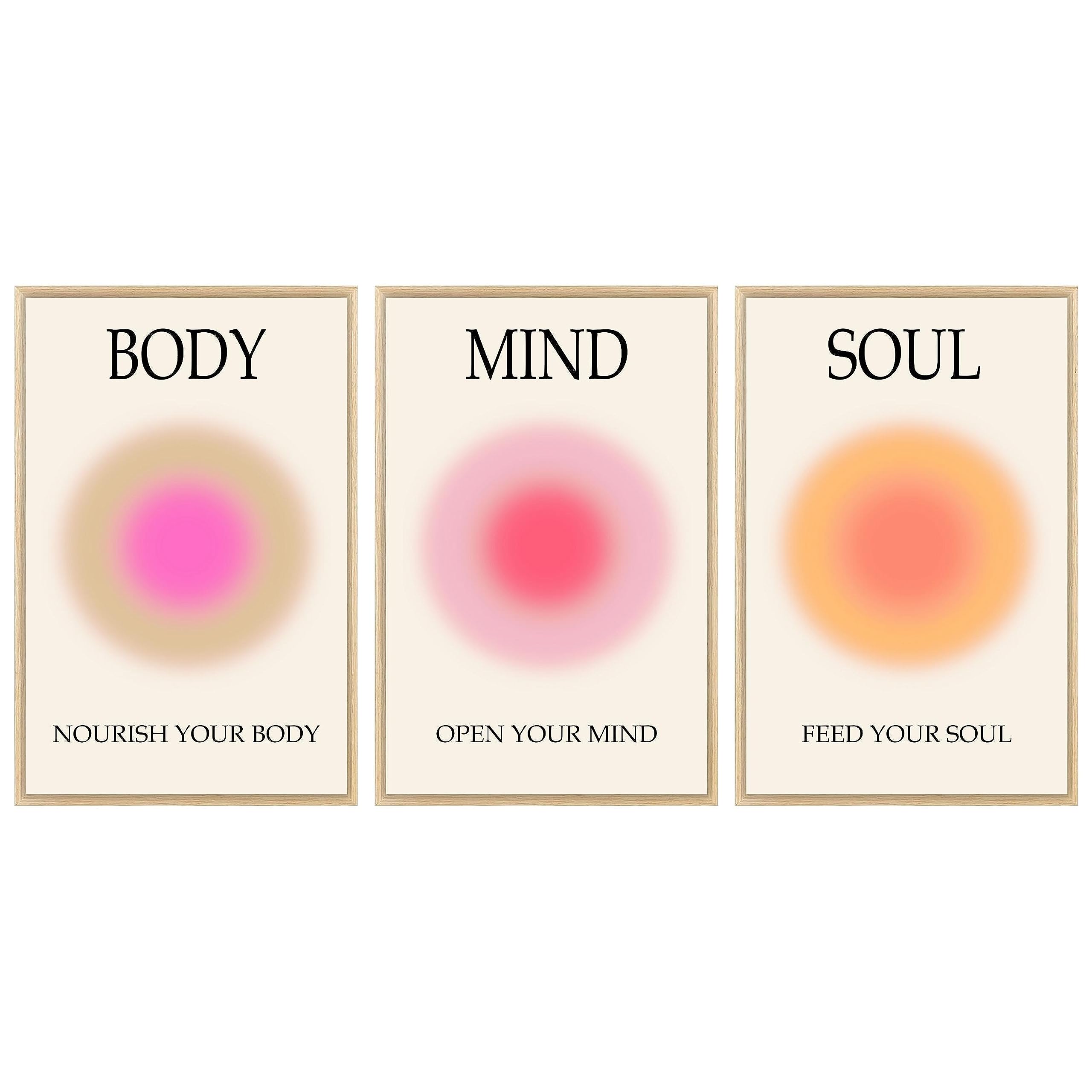 Colorful Aura Poster Energy Wall Art Minimalist Print Aesthetic Wall Decor Posters, No Frame