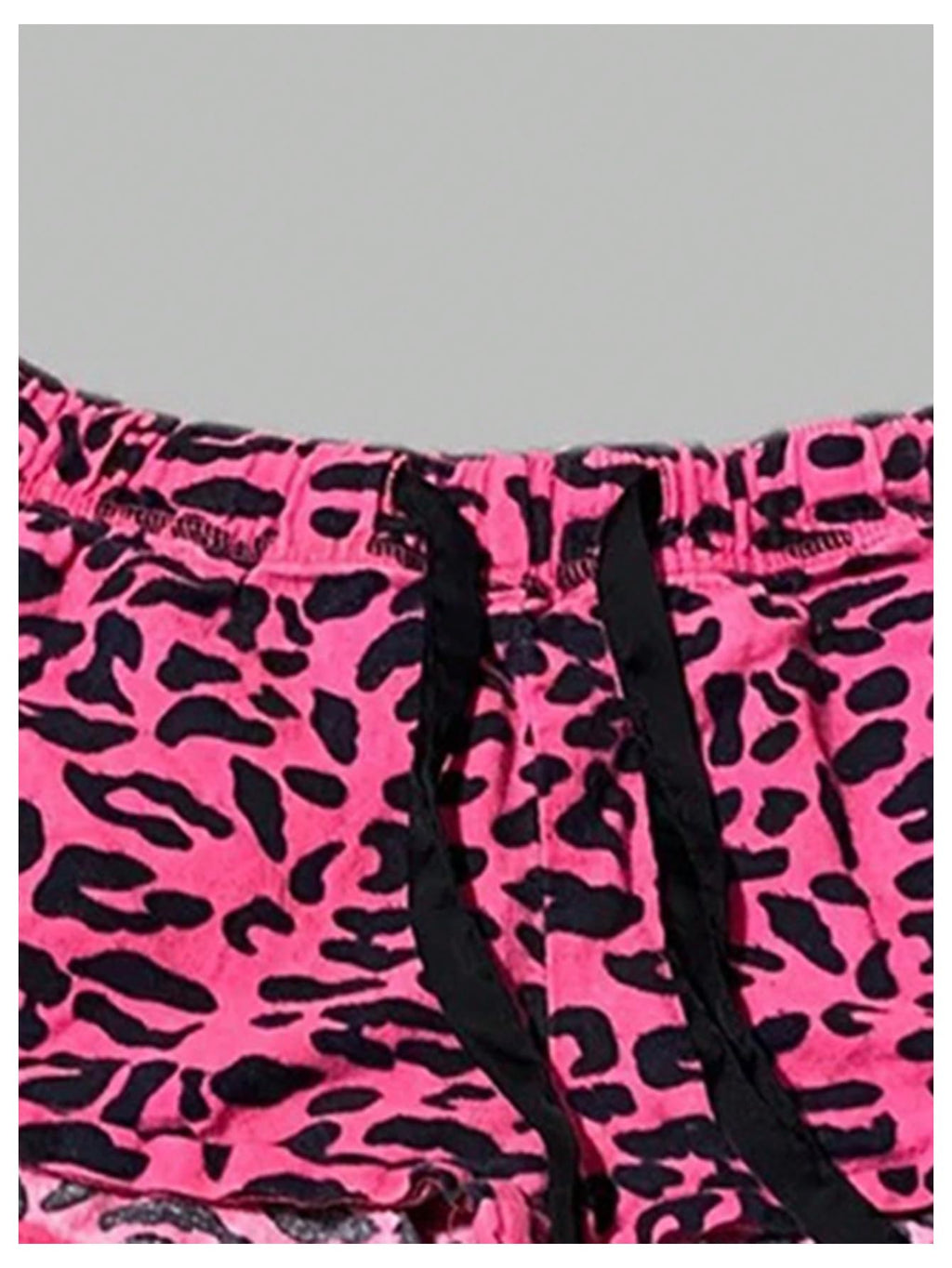 Women's Plus Size Leopard Print Micro Shorts Drawstring Sexy Lounge Booty Shorts
