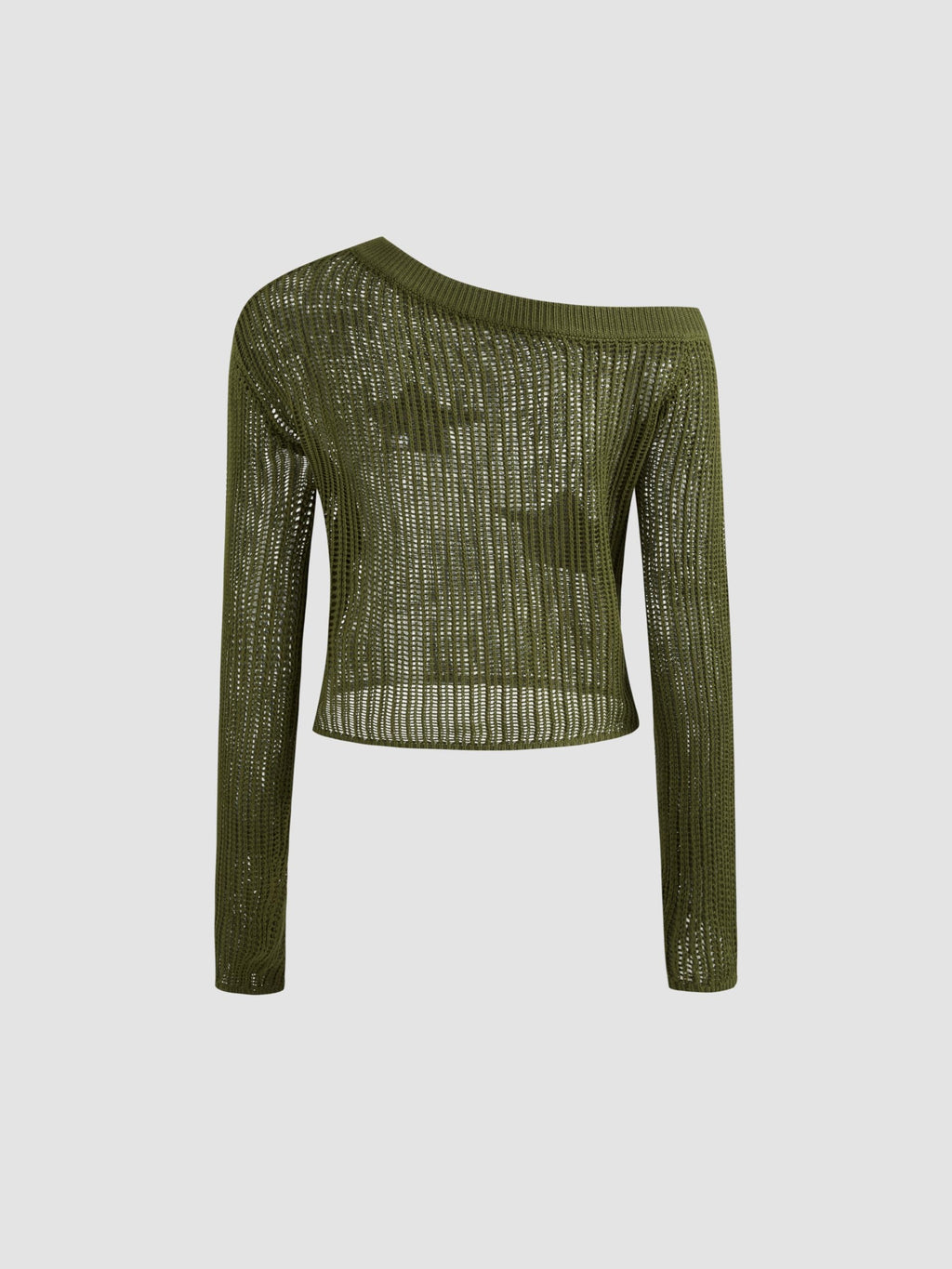 Women's CIDER Asymmetrical Neck Star Pattern Long Sleeve Sweater