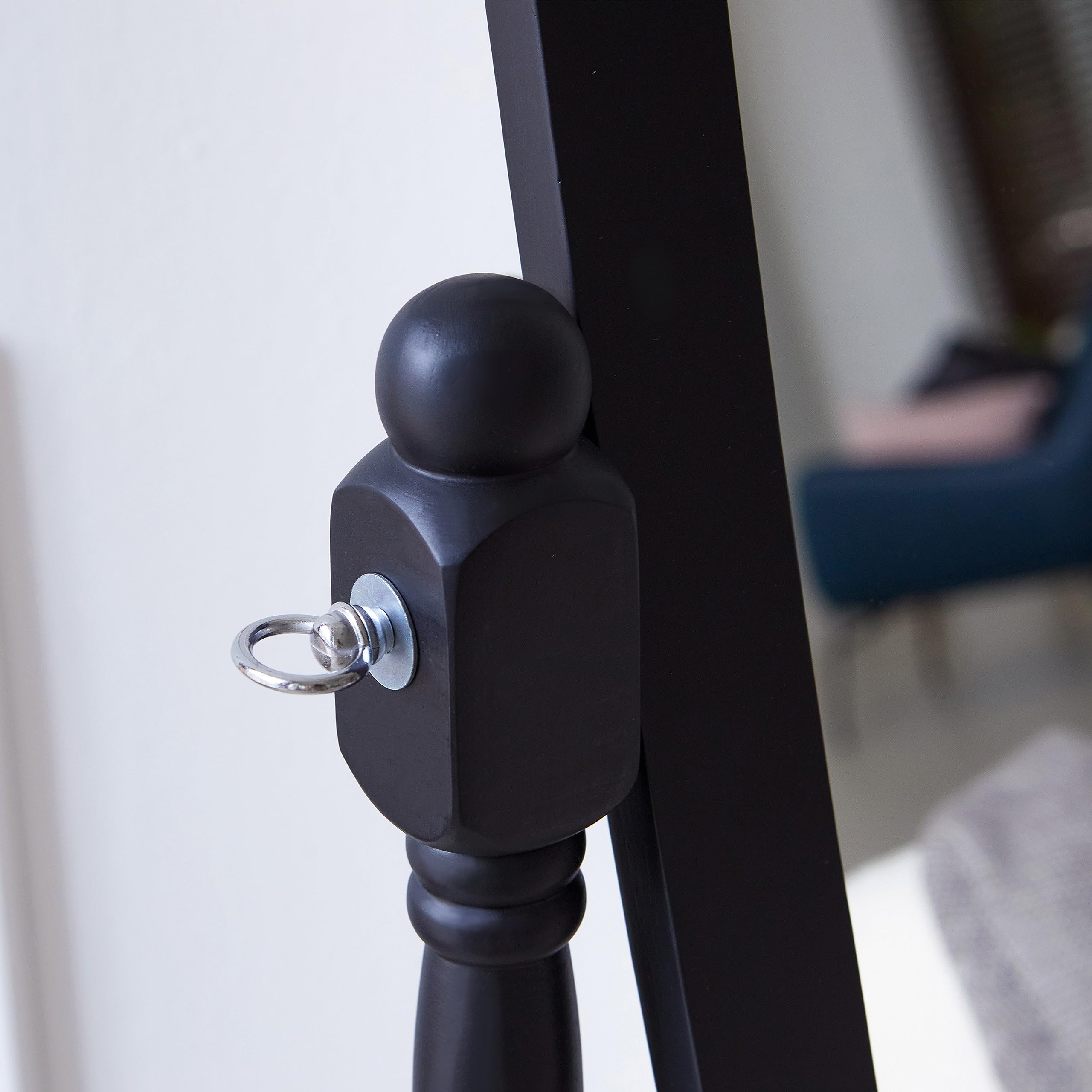 Wooden Antique Floor Free Standing Mirror/Traditional Style 60" Oval