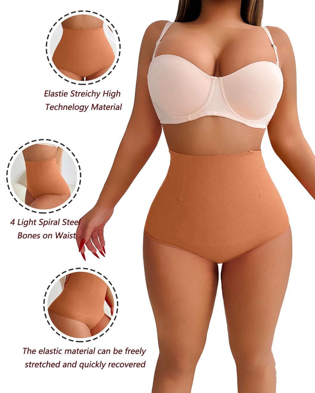 Shapewear Thong Shapewear Tummy Control Thong Shapewear for Women Stomach Girdle Thong Body Shaper Seamless Underwear