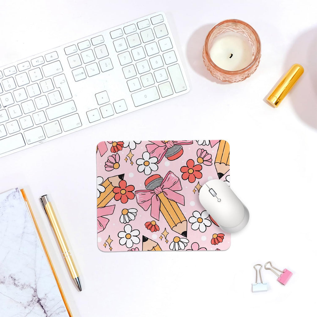 Coquette Bow Mouse Pad, Trendy Mouse Pad, Preppy Cute Mouse Pad for Desk Home Office & Gaming, 9.5x7.9 inches