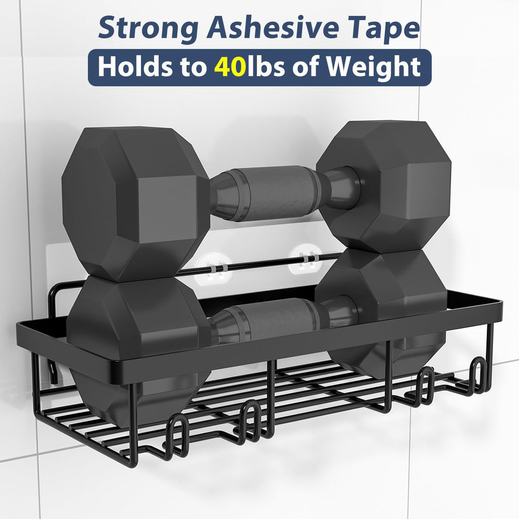 Shower Caddy Organizer Rack Shelf for Inside Shower, Adhesive Bathroom Wall Storage Basket Rustproof Stainless Steel