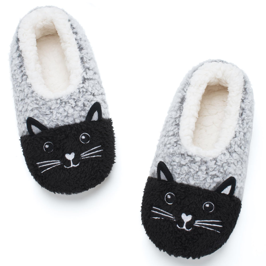 Cute Animal House Slippers - Fuzzy Warm Bedroom Slipper Socks Non-Slip Grippers