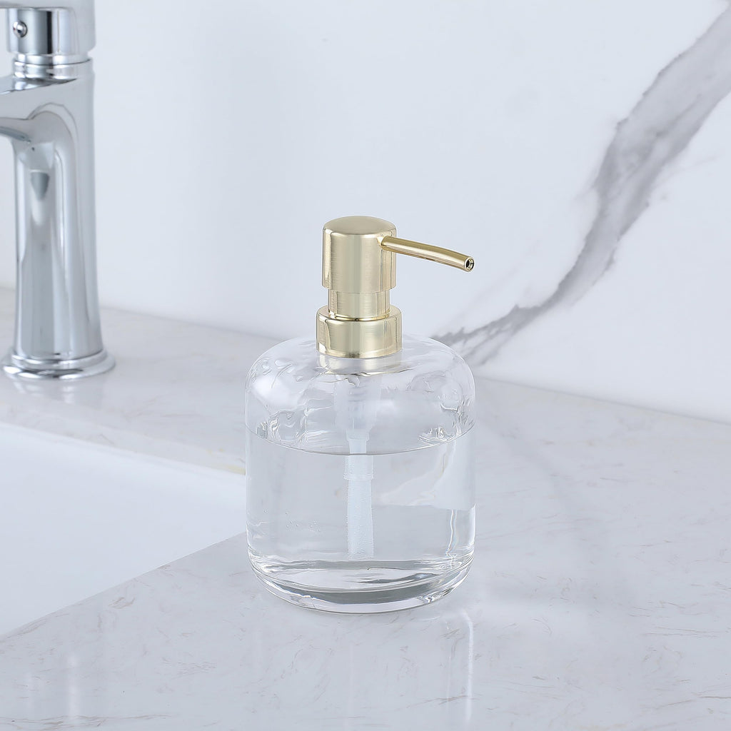 Glass Soap Pump Dispenser, Refillable Soap Dispenser