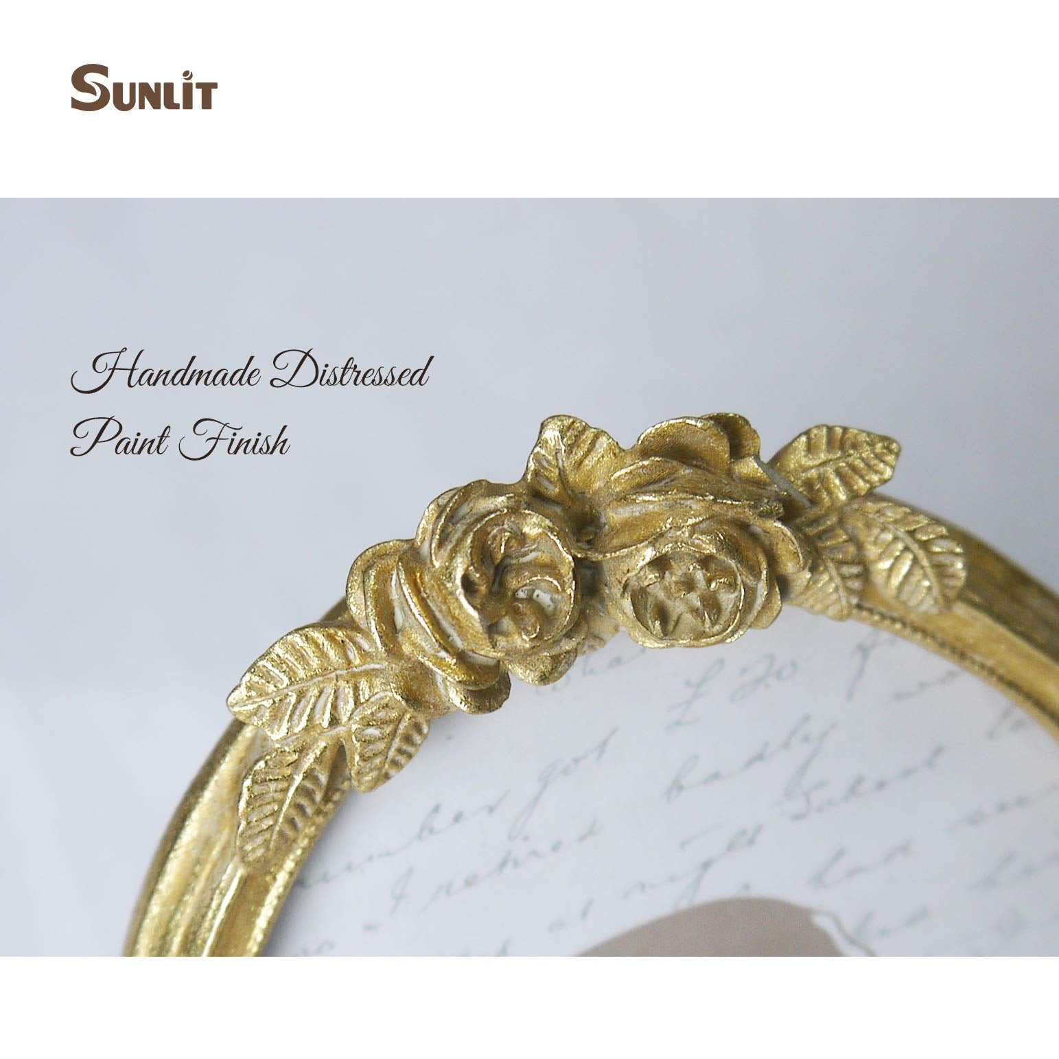 Vintage Picture Frame, Oval Antique Photo Frames with Glass Front, Luxury Photo Display, Tabletop Wall Hanging