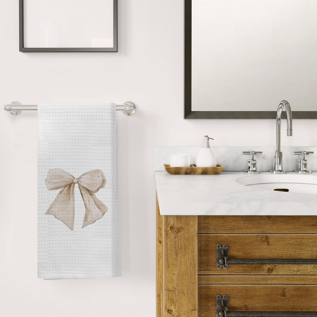 Coquette Bow Kitchen Towels Hand Towels for Bathroom, 16x24 Inch