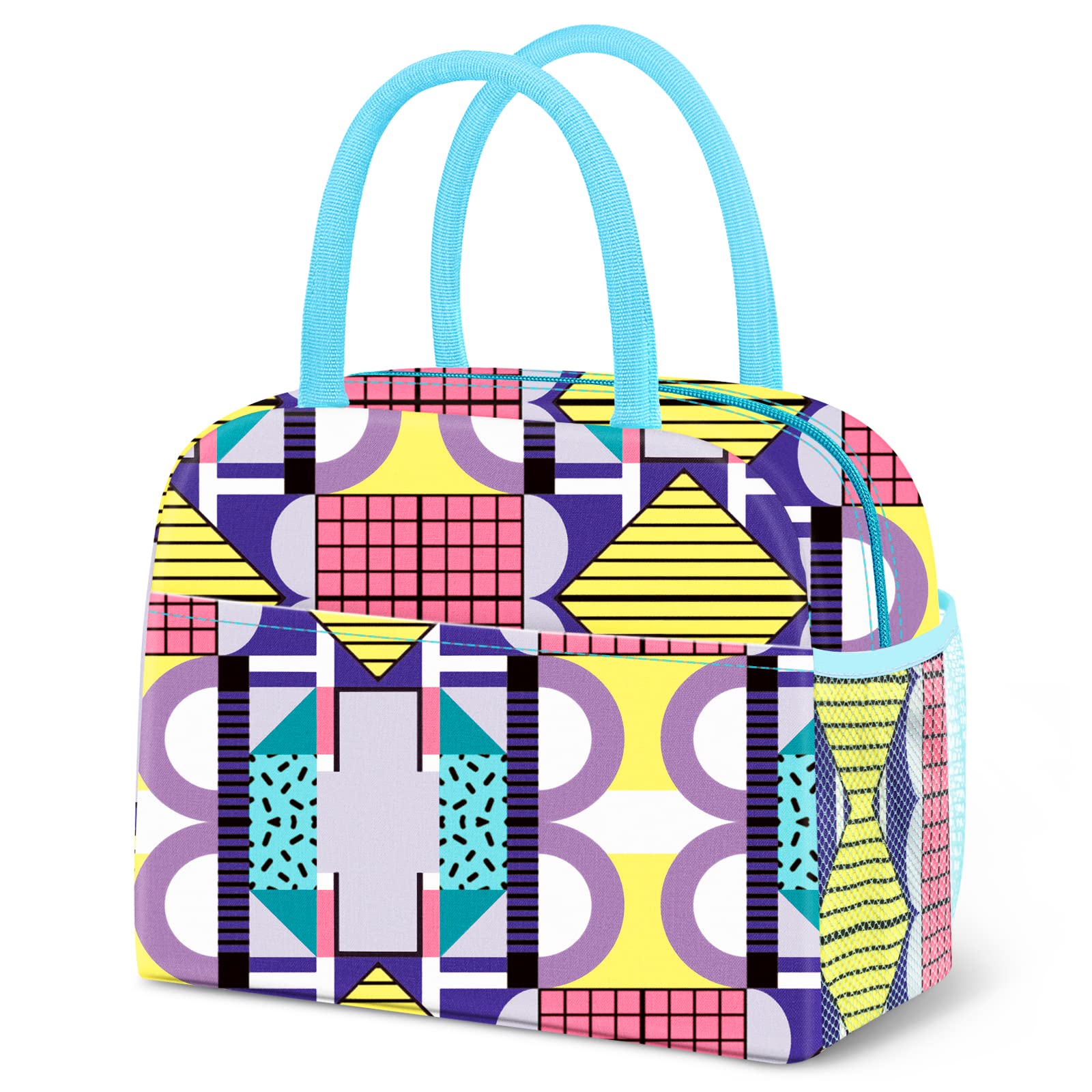 Reusable Insulated Lunch Tote Bag,Leakproof Food Handbags Case High Capacity