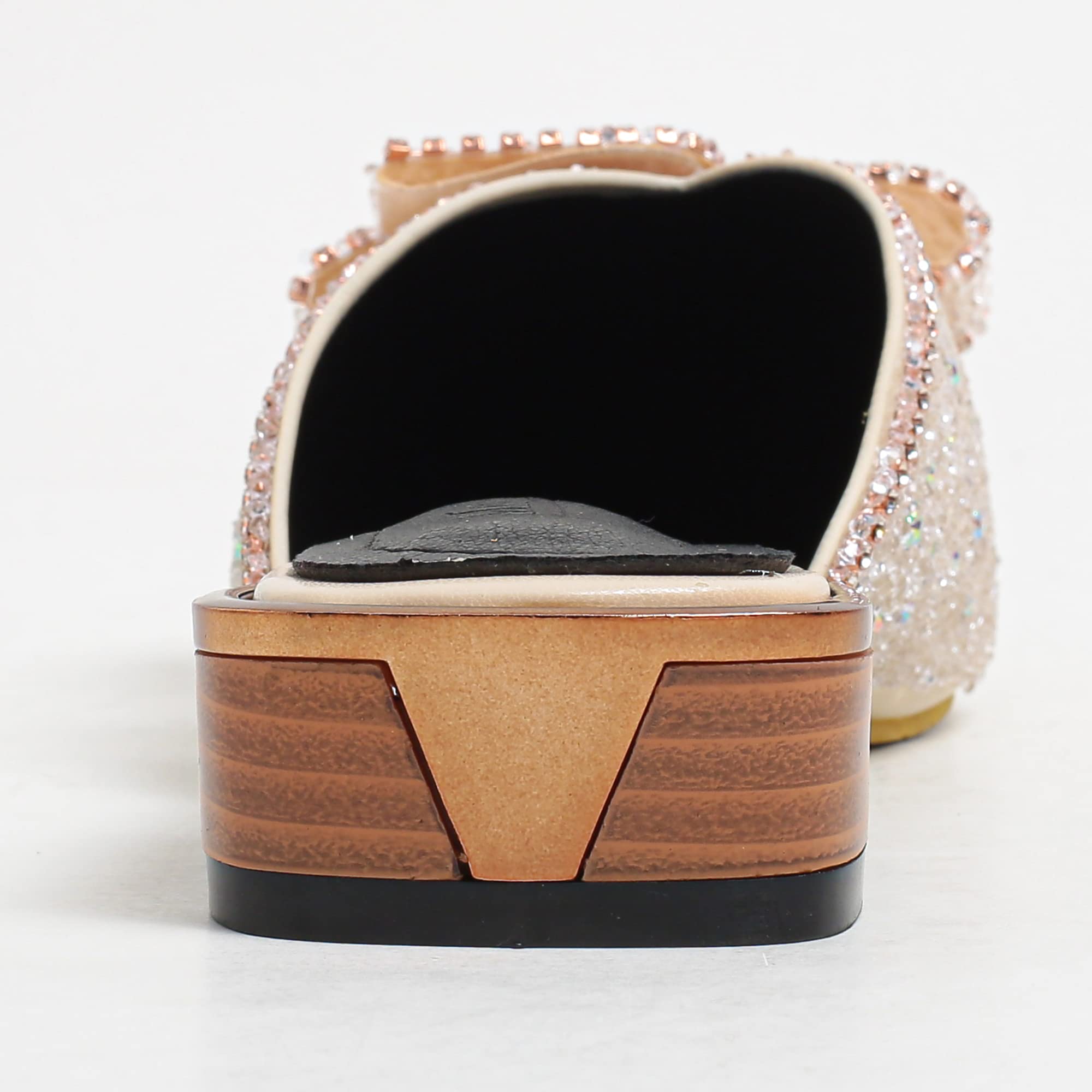 Mules for Women Flats Comfortable Soft Memory Foam Insole Pointed Rivet Mule Shoes