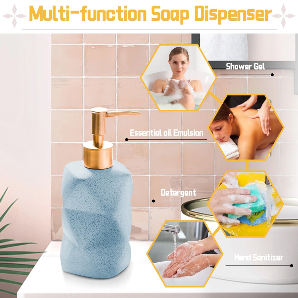 Ceramic Bathroom Accessories Set, Soap Dispenser, Toothbrush Holders, Tumbler, Soap Dish