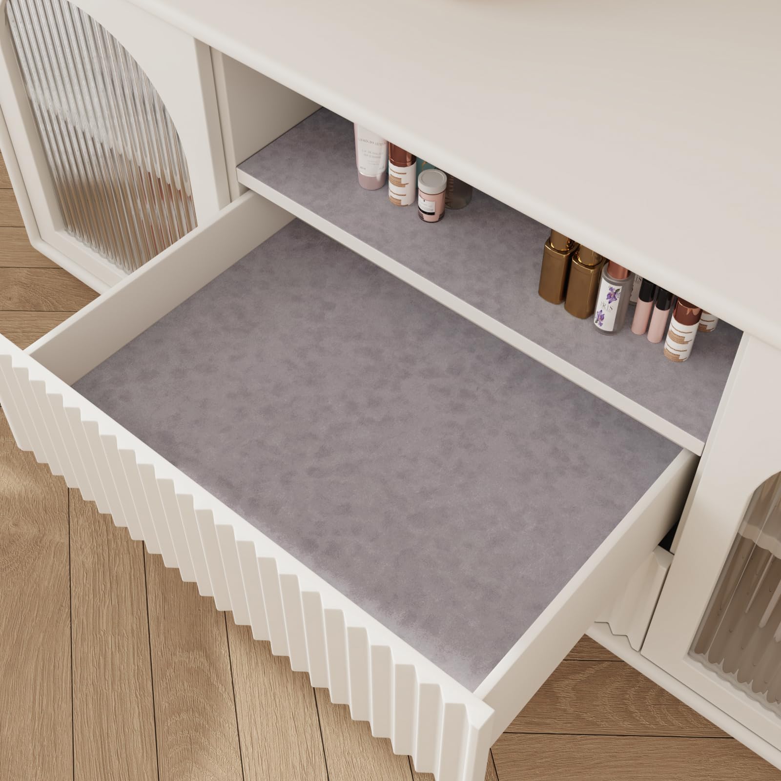 Velvet Wallpaper Peel and Stick Pink Contact Paper Self Adhesive Velvet Flocking Liner for Jewelry Drawer 12"x80" Fabric Felt Drawer Liner for Girls Bedroom Dressers Displays Decor