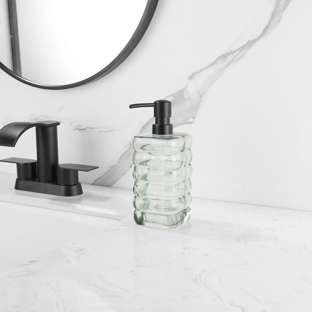 Glass Soap Pump Dispenser, Refillable Soap Dispenser