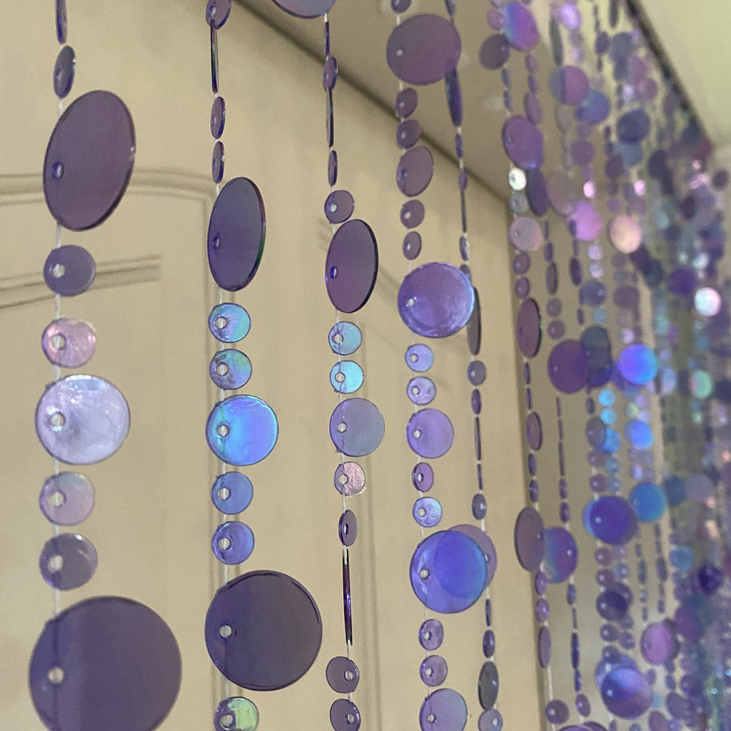 Iridescent Faux Crystal Acrylic Bubble Beaded Curtains for Doorway Room Divider Backdrop Decoration