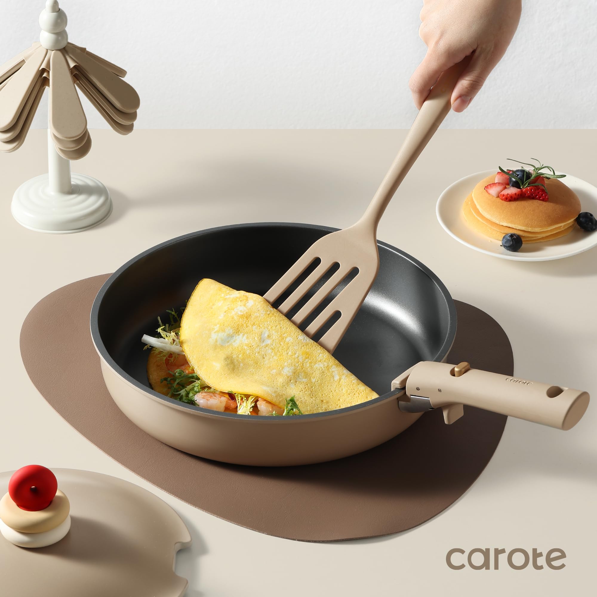 Pots and Pans Set Non Stick, Nonstick Cookware Set, Oven/Dishwasher/Fridge Safe Pots and Pans, RV Safe Cookware, 23pcs Gift Set Detachable Handle