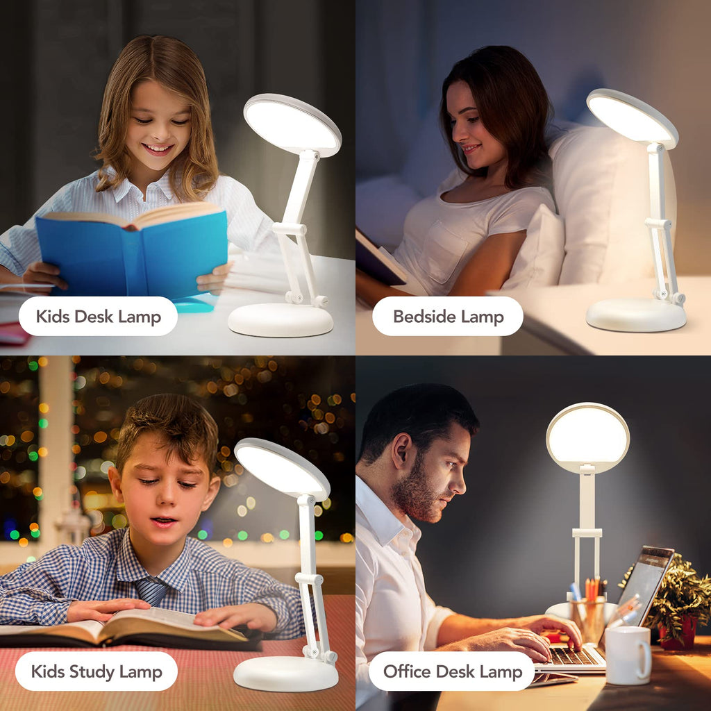 Folding and Portable Desk Lamp, Rechargeable with 9 Brightness Levels