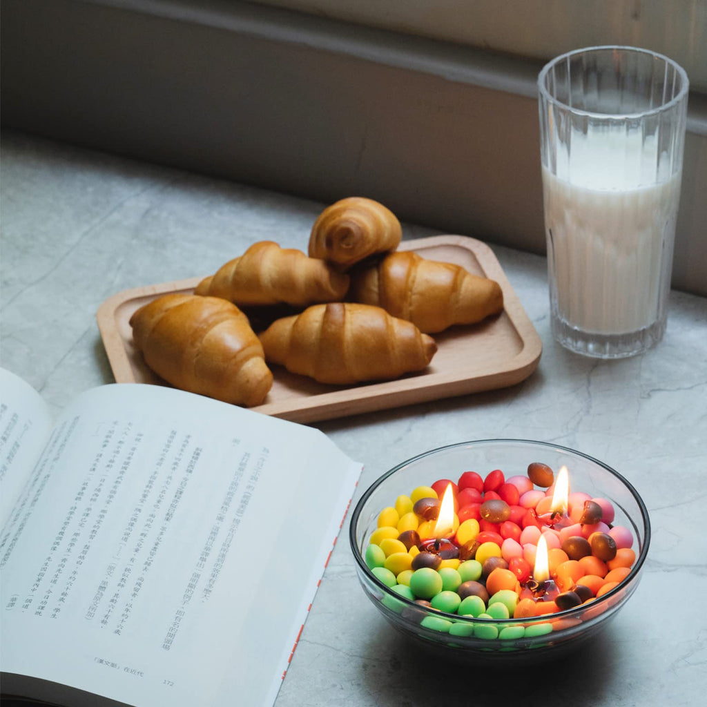 Cereal Bowl with Metal Spoon Scented Soy Candle