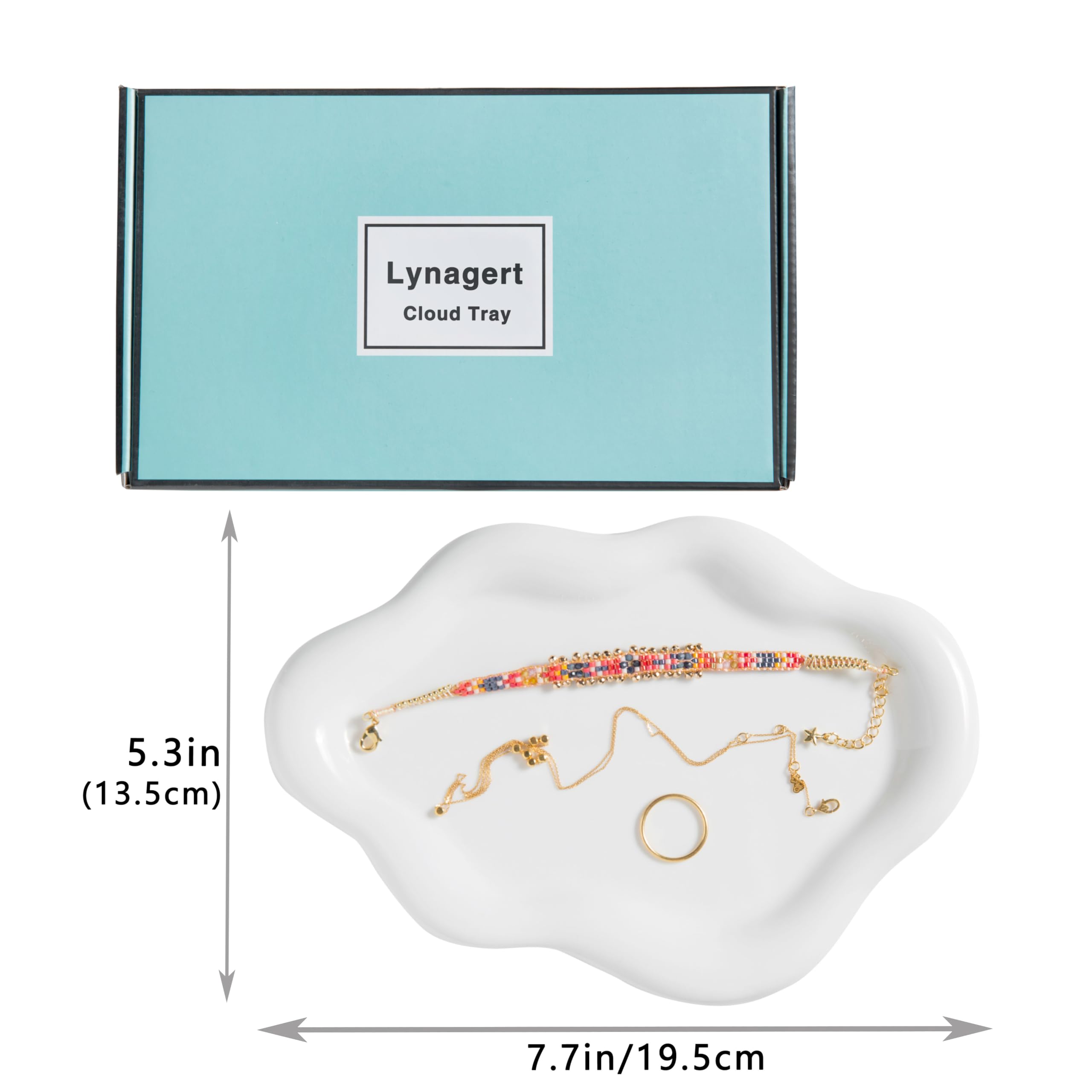 Cloud Trinket Dish, Chubby Jewelry Tray, Ceramic Jewelry Ring Trinket Dish for Rings Earrings Necklace Organizer