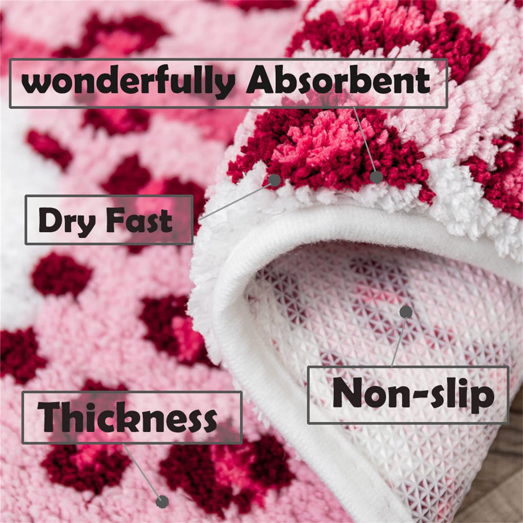 Shaped Rug Fruits Animals Bath Mat Area Rug Non-Slip Bathroom Door Mat for Bedroom Bathroom Kitchen Cartoon Area Rug for Bathroom Soft Bathmat Home Decor