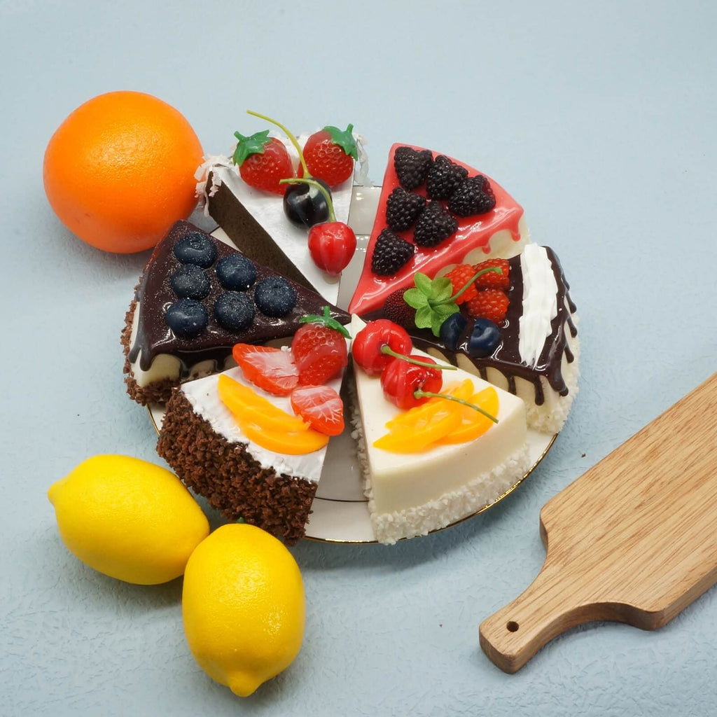 Faux Slice Cake - Artificial Desserts Replica for Kitchen and Bakery Shop Display