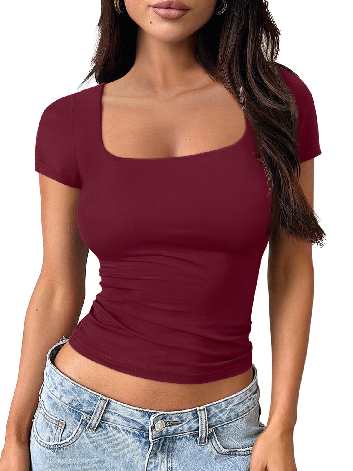 Women Double Lined Crop Tops