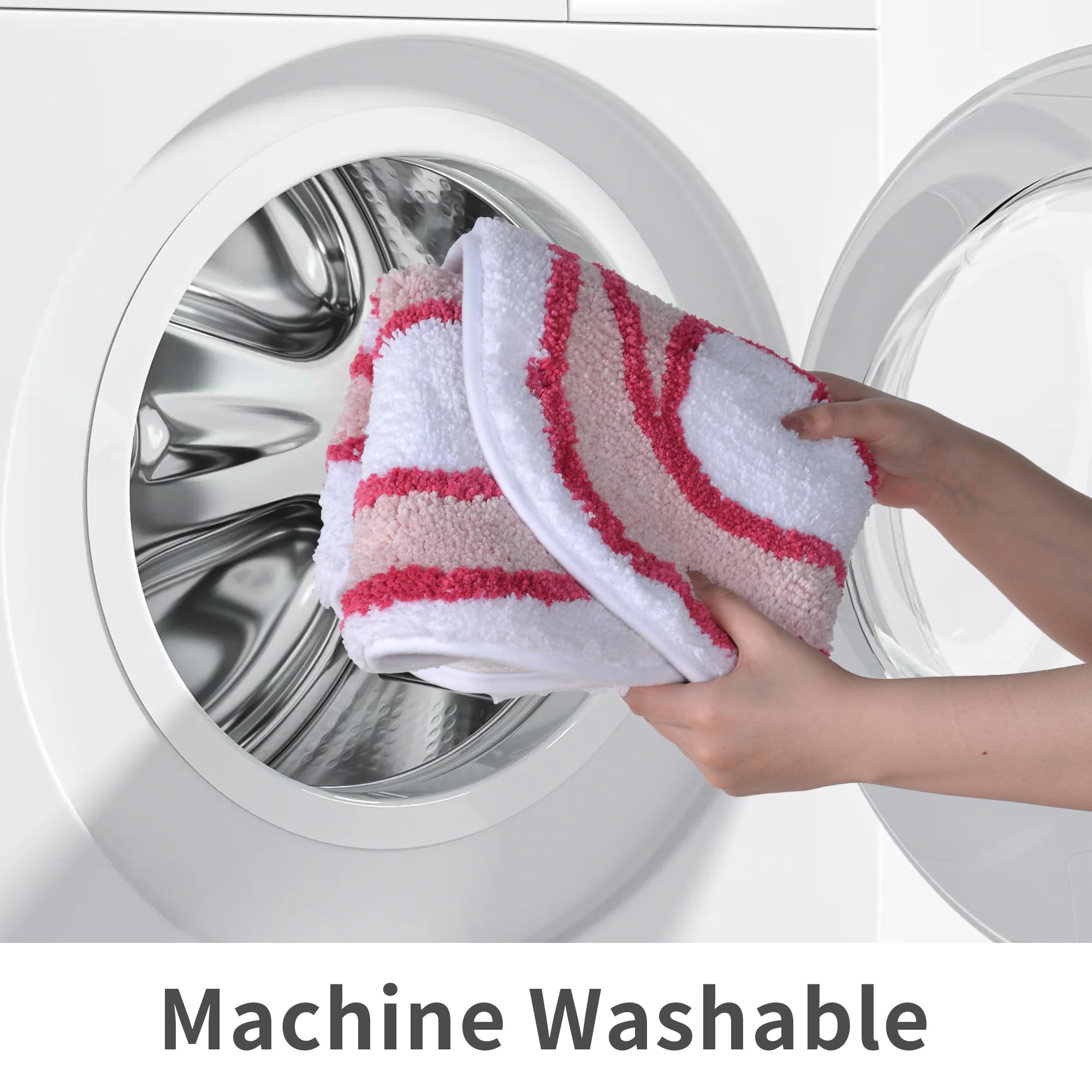 Coquette Bow Bath Mat Cute Bathroom Rugs Non Slip Absorbent Bath Rugs Bathroom Decor Machine Washable Floor Mats for Bathroom Tub Shower