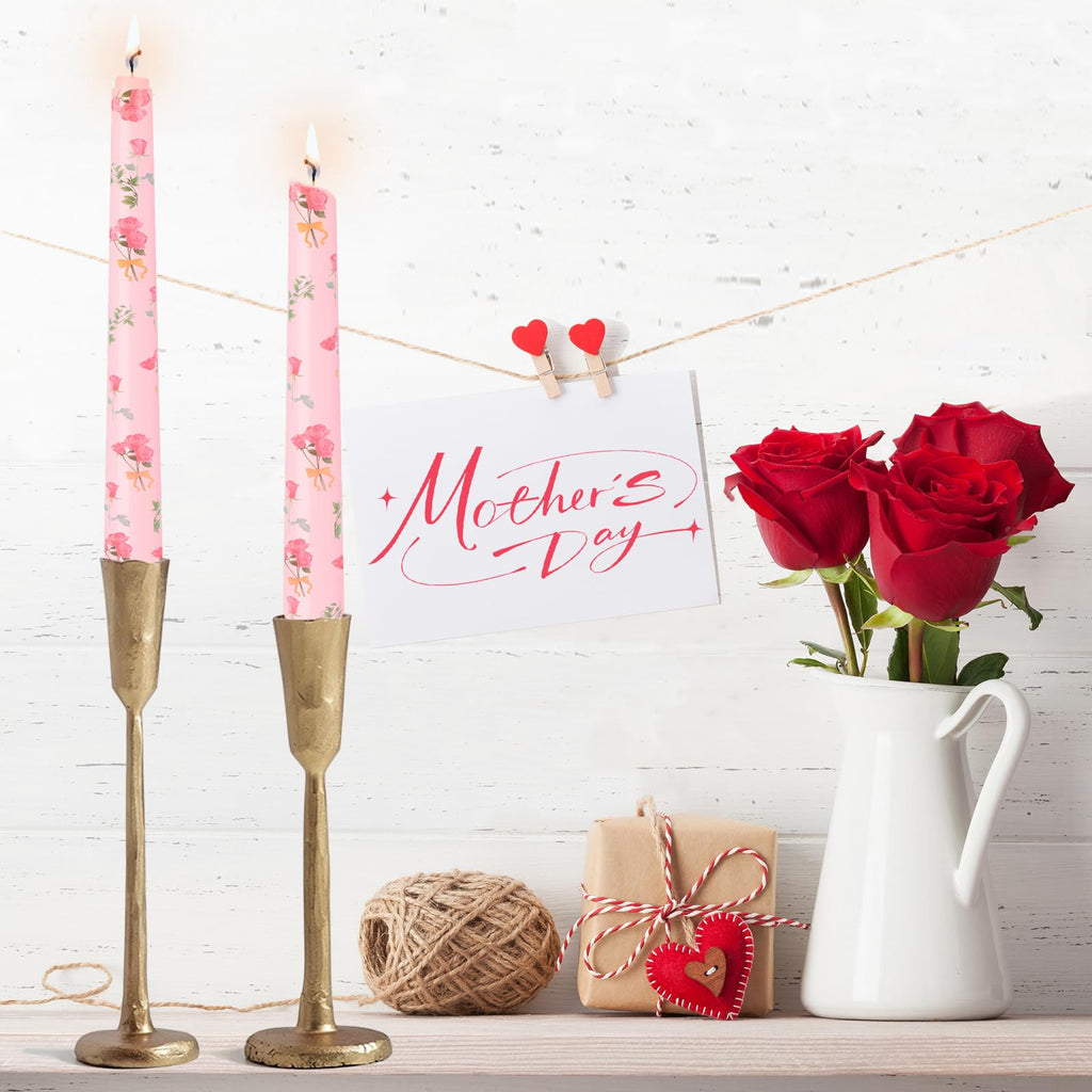 Smokeless Dripless Long Candlesticks, Unscented Tapered 10-Inch