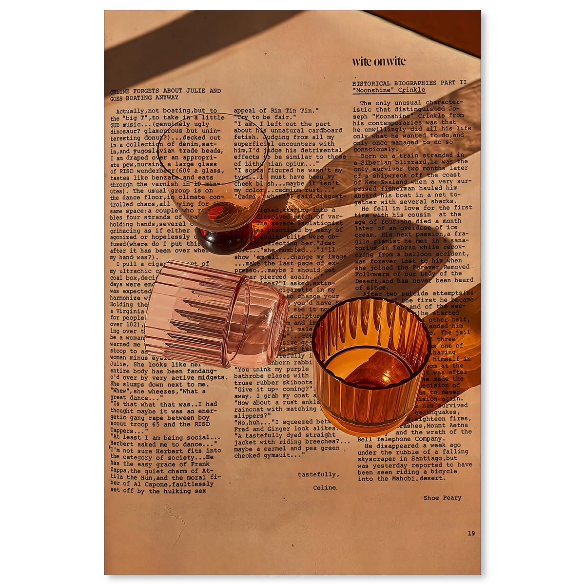 Cocktail Poster Alcohol Drink Wall Art Preppy Bar Cart Canvas Prints for Funky Bar Kitchen Wall Decor