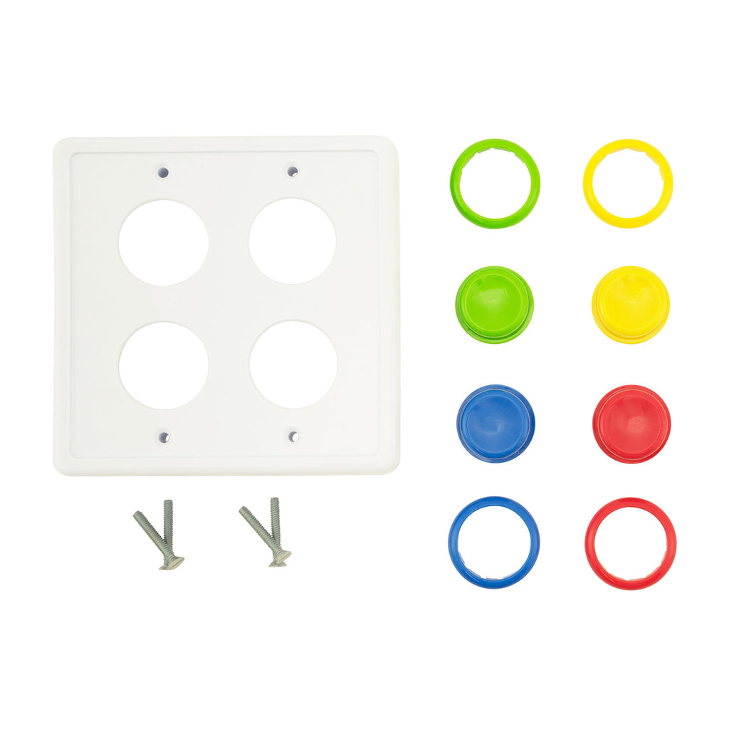 Faceplate Replacement Arcade Light Switch Plate Cover, Single Switch, 1-Gang Standard Size Rocker Wall Plate, Game Room Decorator, Kid Bedroom Wallplate