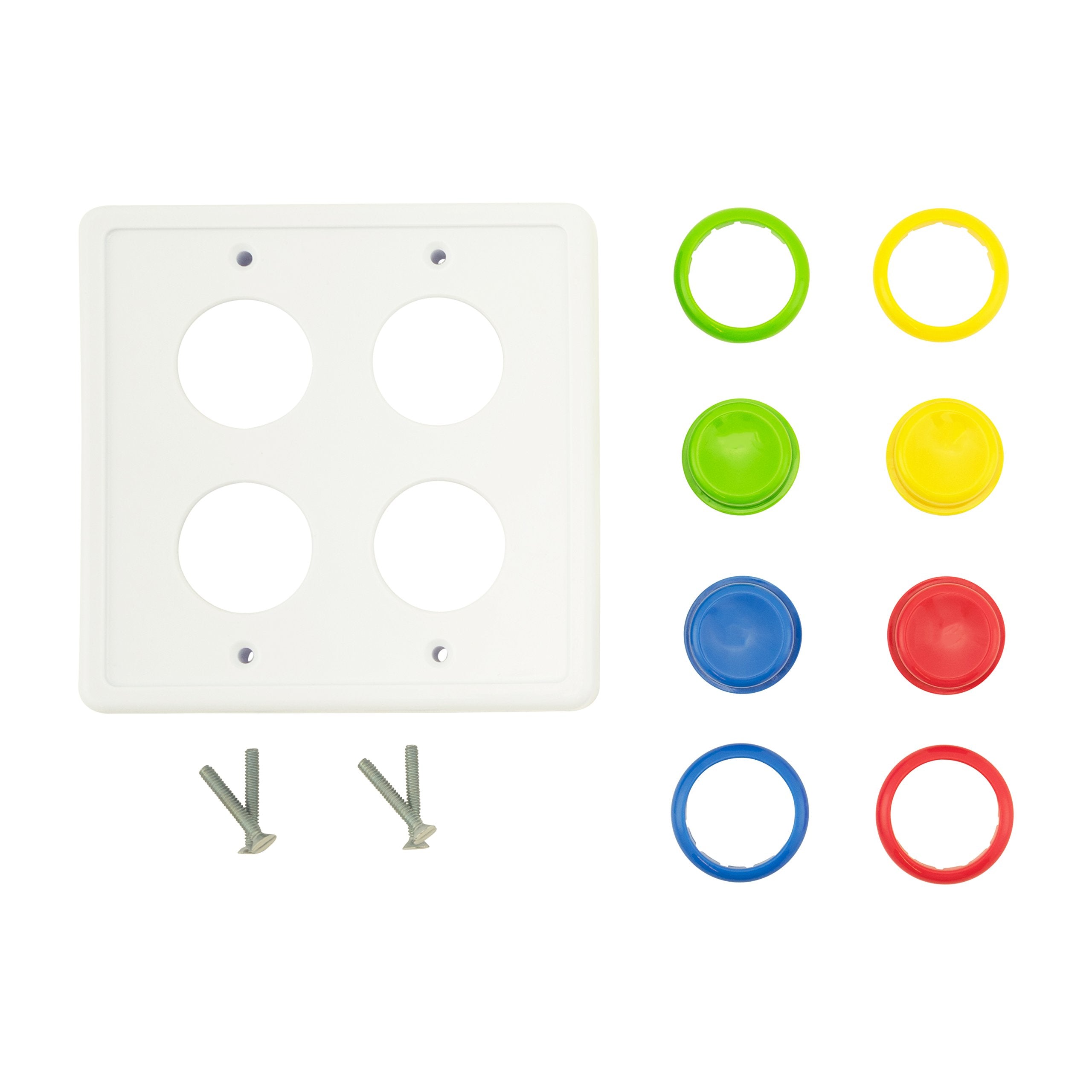 Faceplate Replacement Arcade Light Switch Plate Cover, Single Switch, 1-Gang Standard Size Rocker Wall Plate, Game Room Decorator, Kid Bedroom Wallplate