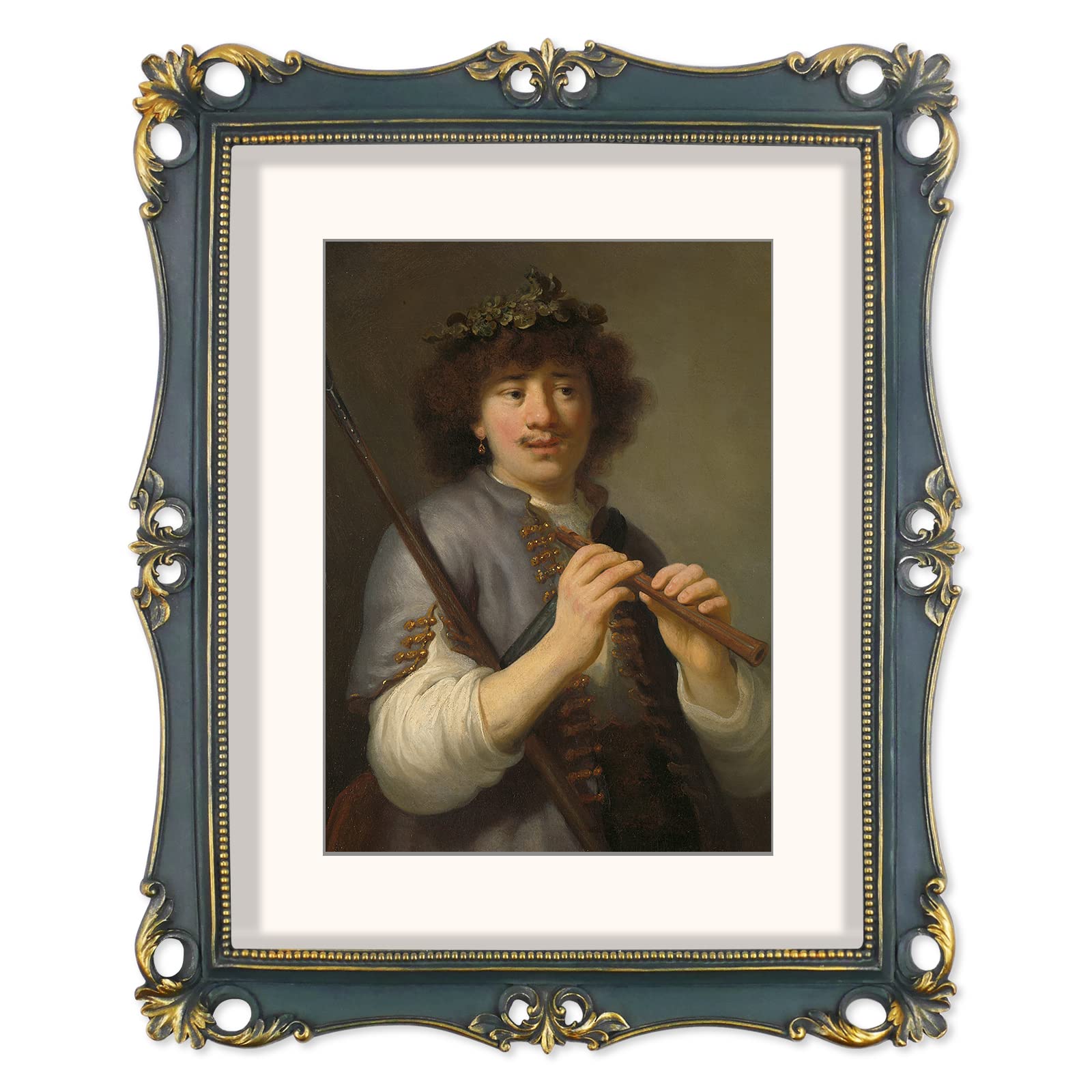 Picture Frame Antique Frame 8x10 Vintage Photo Frames 11 x 4 in with Gold Trim, Wall and Tabletop Picture Frames