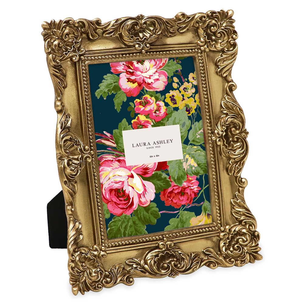 Resin Picture Frame â€?Handcrafted Floral Design with Easel for Tabletop and Wall Display