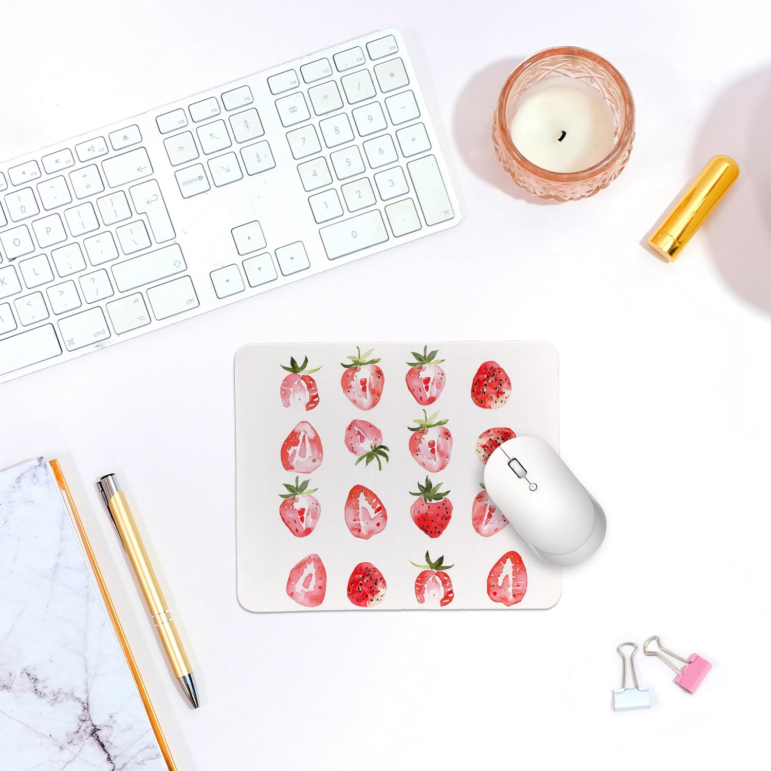 Coquette Bow Mouse Pad, Trendy Mouse Pad, Preppy Cute Mouse Pad for Desk Home Office & Gaming, 9.5x7.9 inches