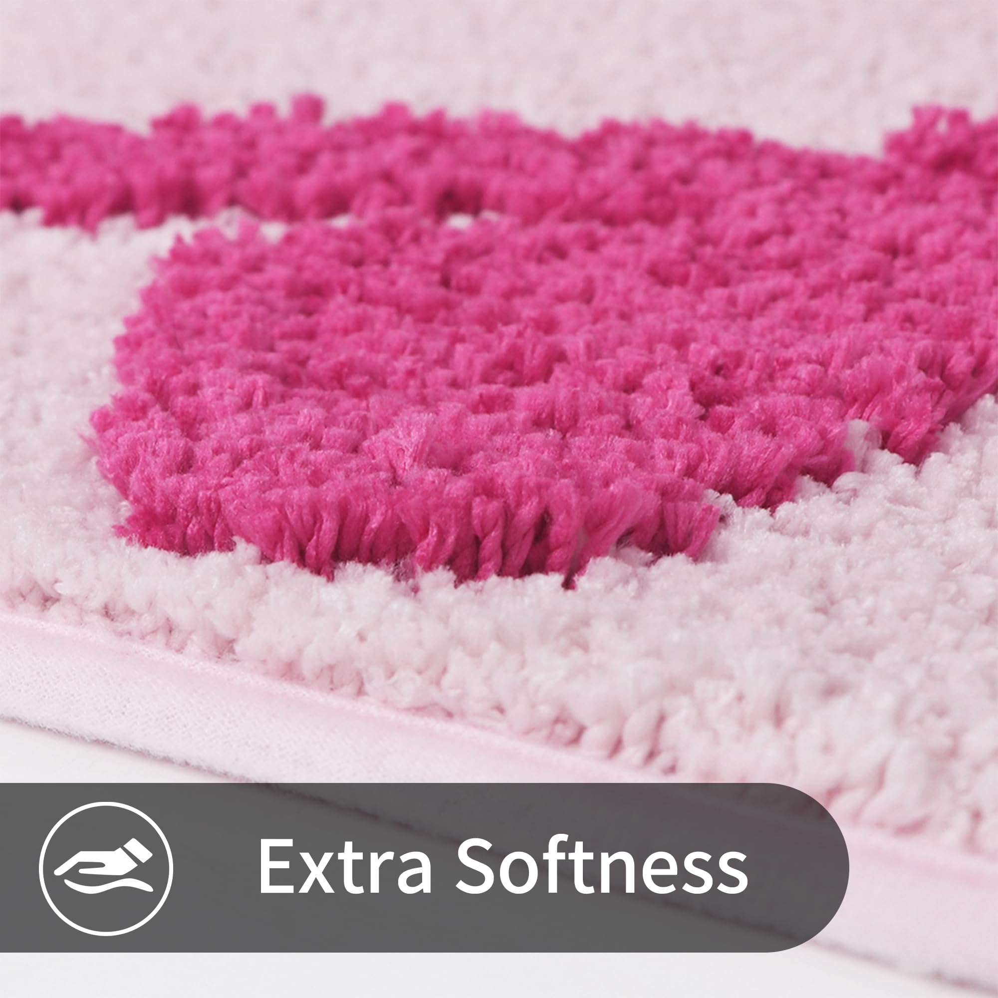 Coquette Bow Bath Mat Cute Bathroom Rugs Non Slip Absorbent Bath Rugs Bathroom Decor Machine Washable Floor Mats for Bathroom Tub Shower