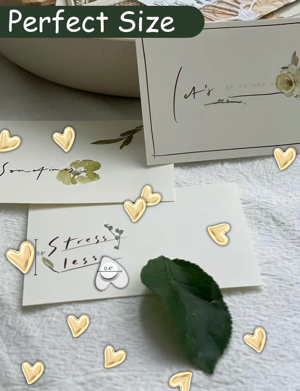 New 24PCS Fridge Magnets Cute Love Heart Refrigerator Magnets, Decorative Magnets