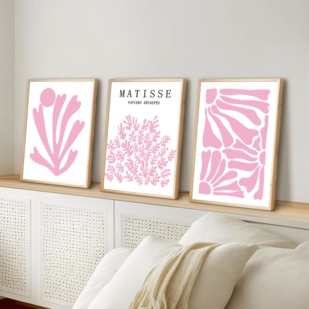 Trendy Blue Wall Art Set of 3, Preppy Navy Blue Wall Decor, Coquette Disco Lucky Me 8 Ball Poster Canvas Prints Aesthetic Pictures Room Dorm