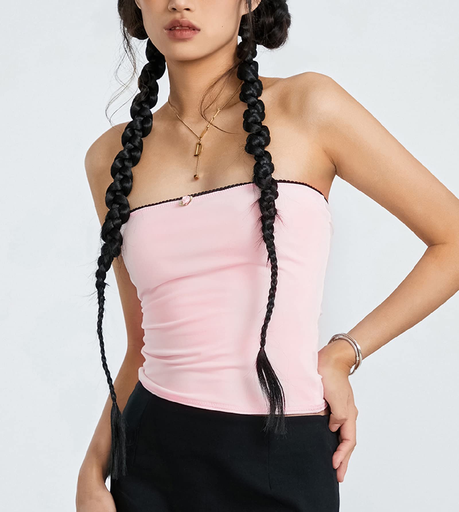 Women Y2k Lace Frill Camisole Sexy Spaghetti Strap Low Cut Tank Crop Top Aesthetic Fairycore Cami Shirt Streetwear