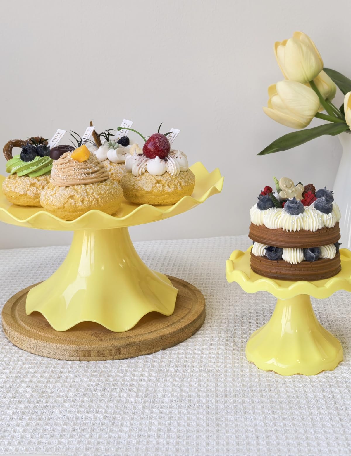 Cake Stand Set, Laced Cake Stand, Mini Cupdake Holder 3 Pcs
