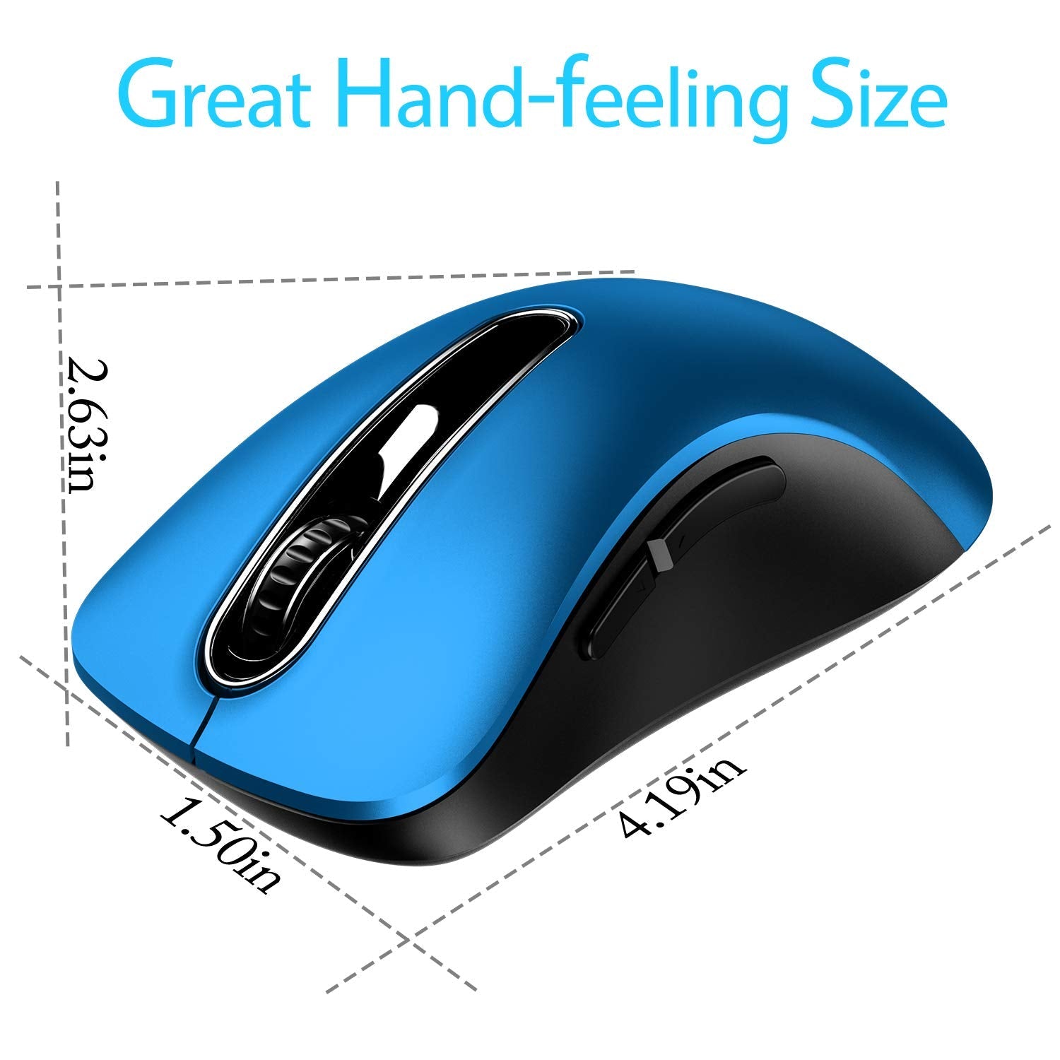 Portable Computer Wireless Mouse for Laptop, PC, Desktop, MacBook, 5 Buttons
