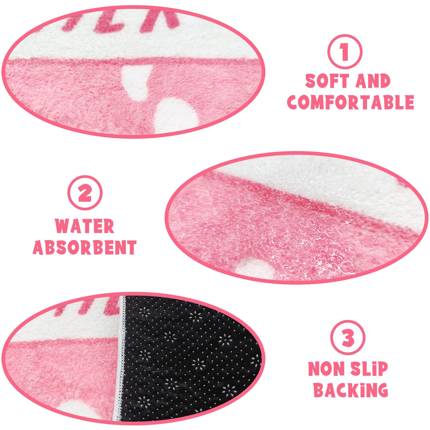 Cute Fruit Milk Rug Non-Slip Soft Washable Funny Irregular Shaped Bath Mat for Bathroom, Bedroom Living Room, 25.6"x27.5"