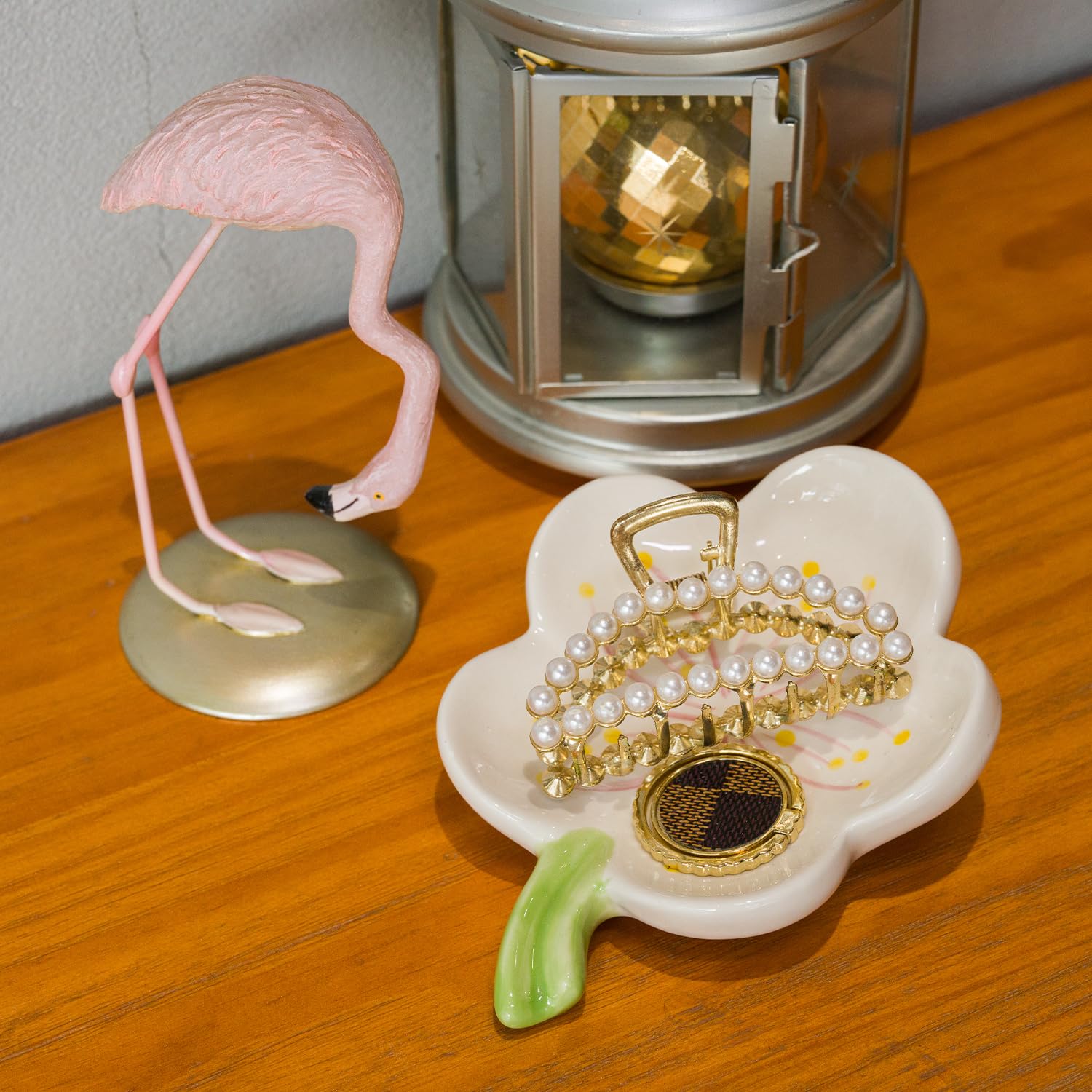 Ceramic Flower Soap Dish Holder for Bathroom