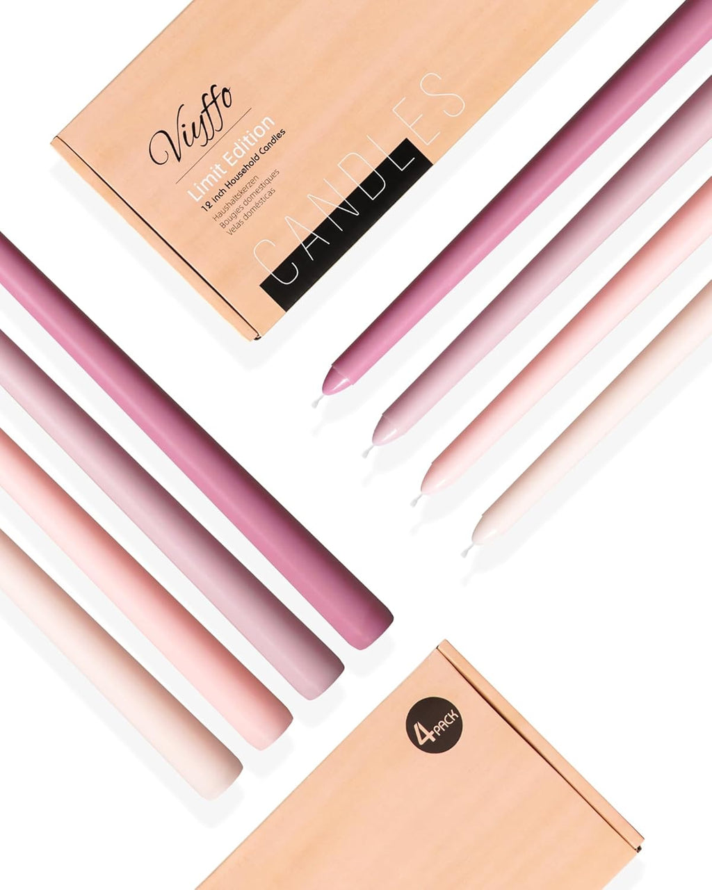 Taper Candles Unscented Smokeless Long Tall Tapered Candle for Candlesticks SticksHome Decor Dinner