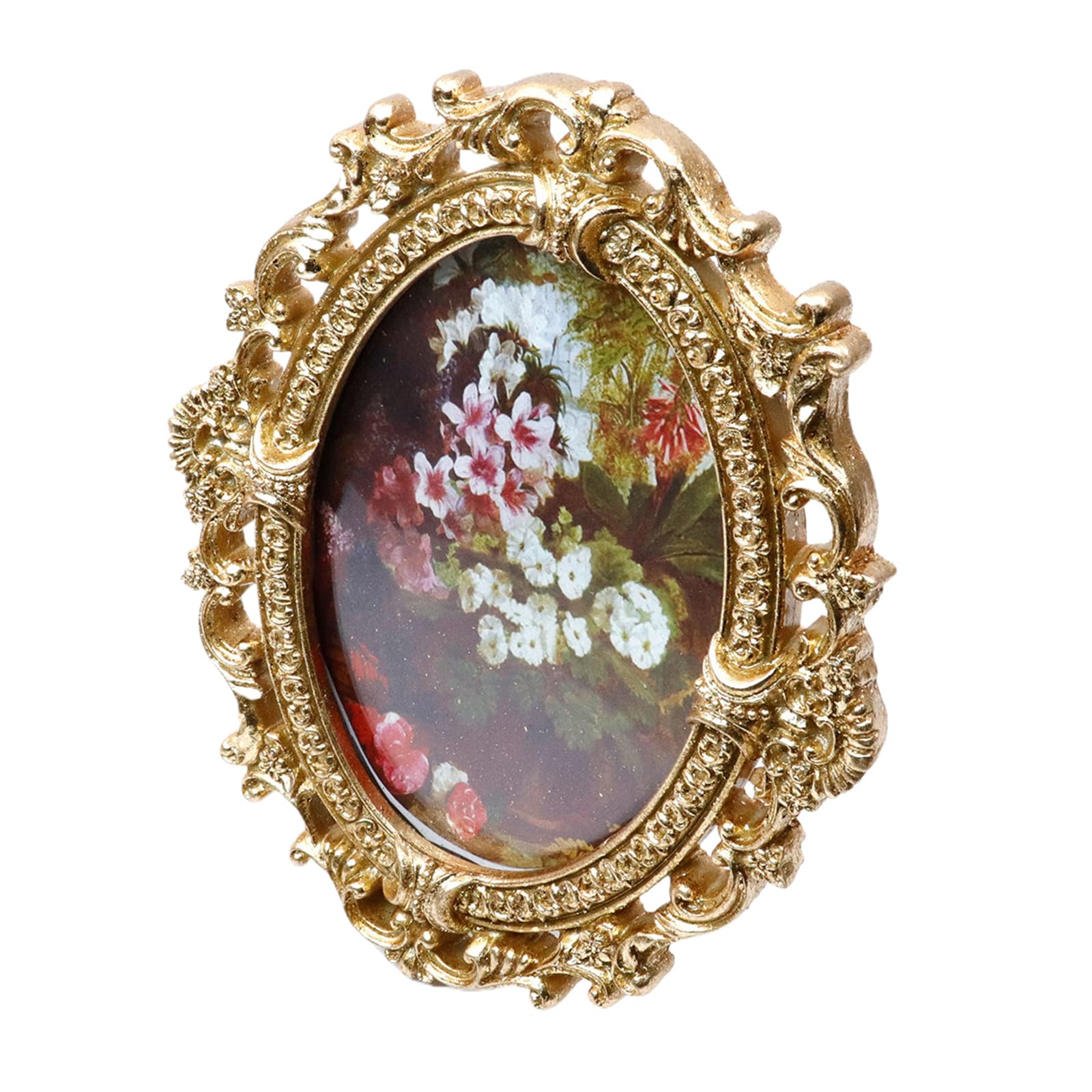 Vintage Picture Frame with Glass Front, Home Decor for Wall Hanging or Tabletop Display